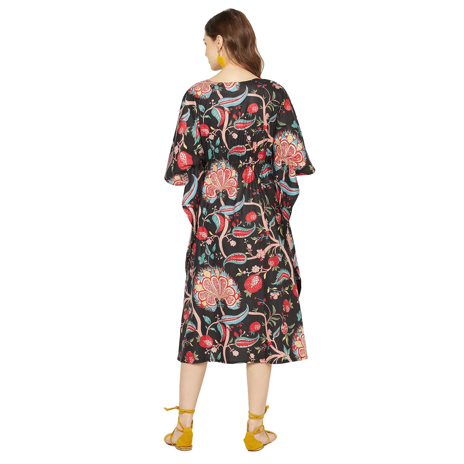 Midnight Blooms - 100% Cotton Kaftan