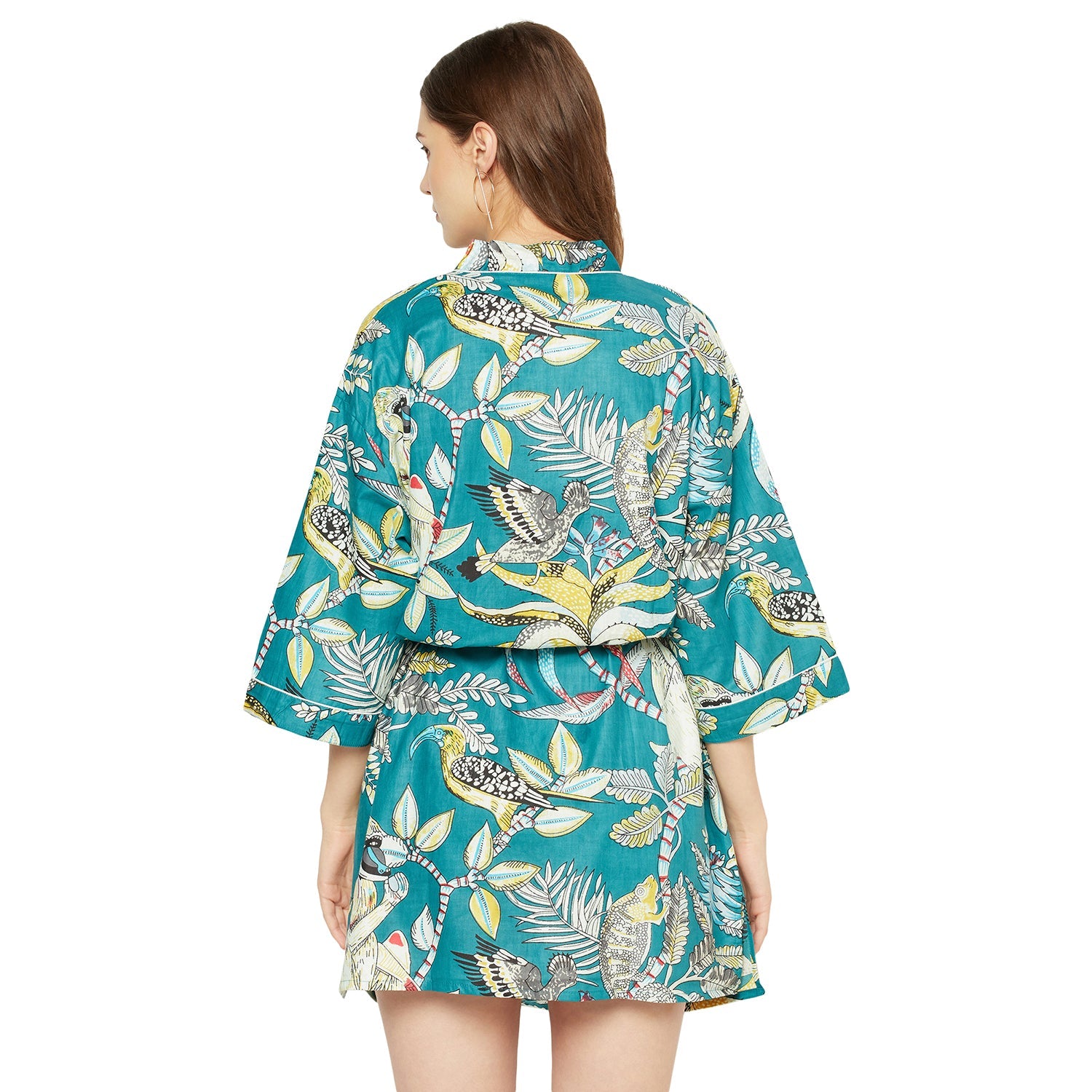 Summer's Embrace Cotton Kimono Robe - 100% Cotton