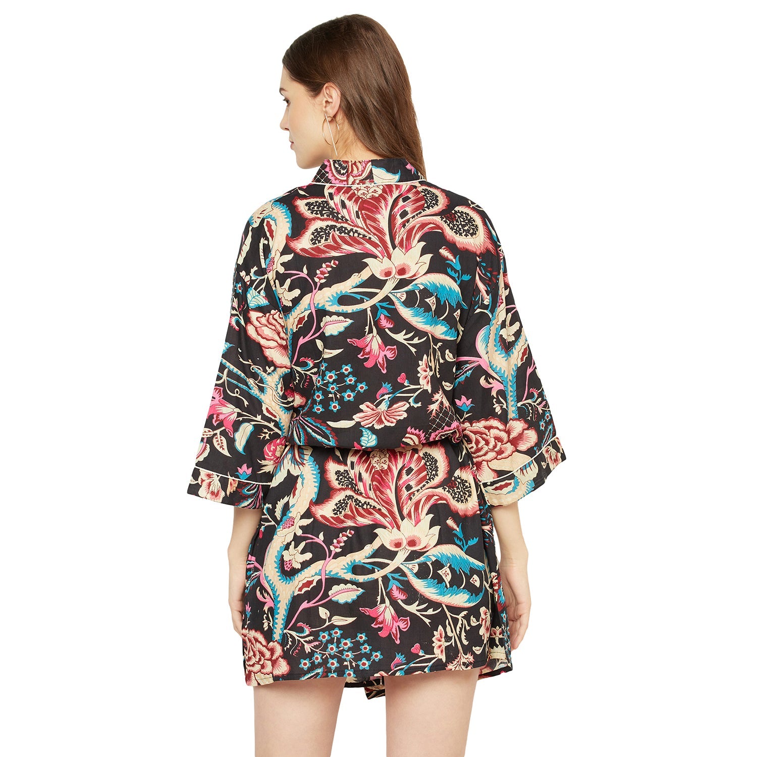 Frida Fierce Cotton Kimono Robe - 100% Cotton
