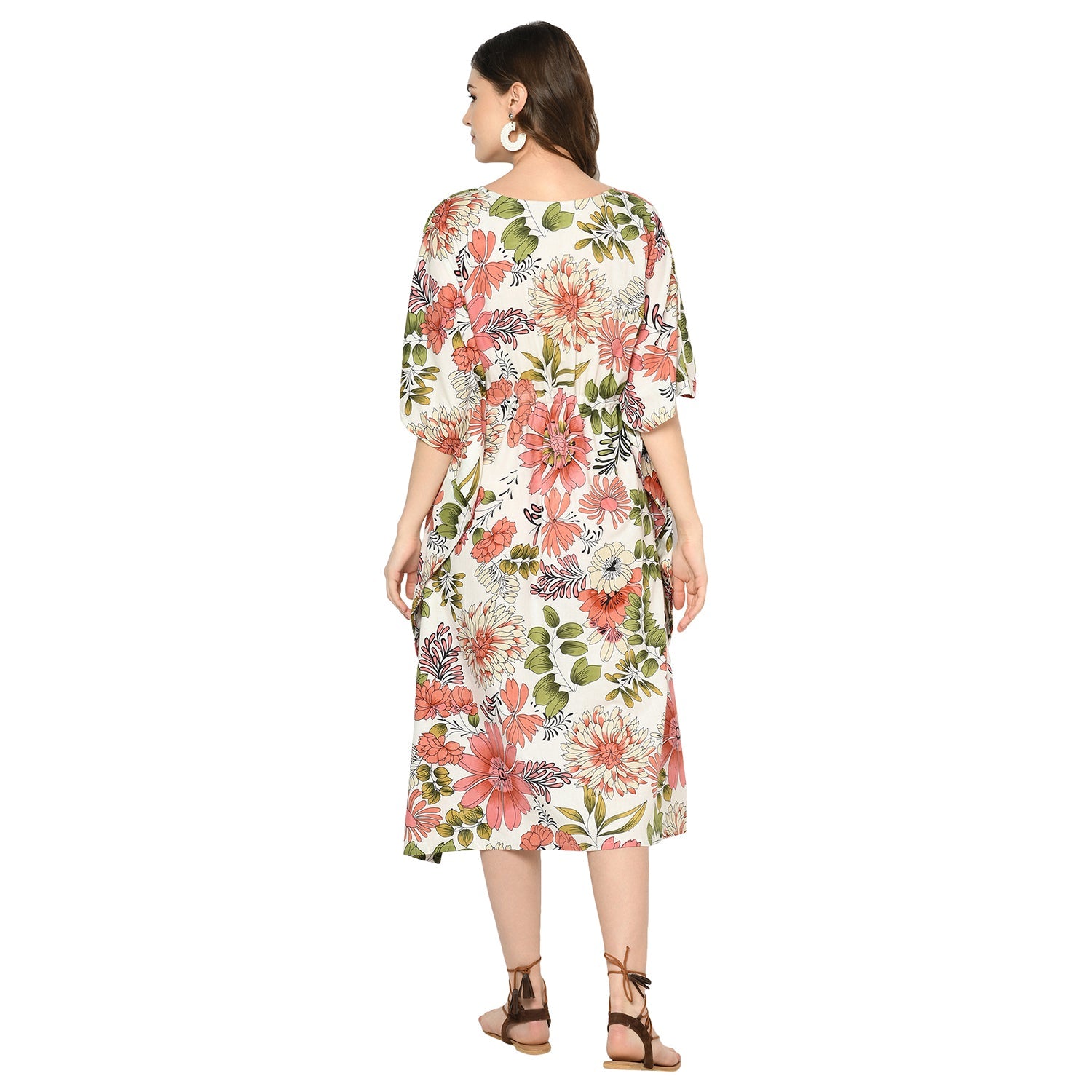 Botanical Breeze Cotton Kaftan - 100% Cotton