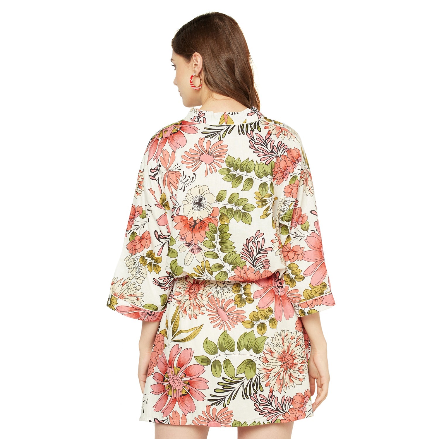 Calm Retreat Cotton Kimono Robe - 100% Cotton