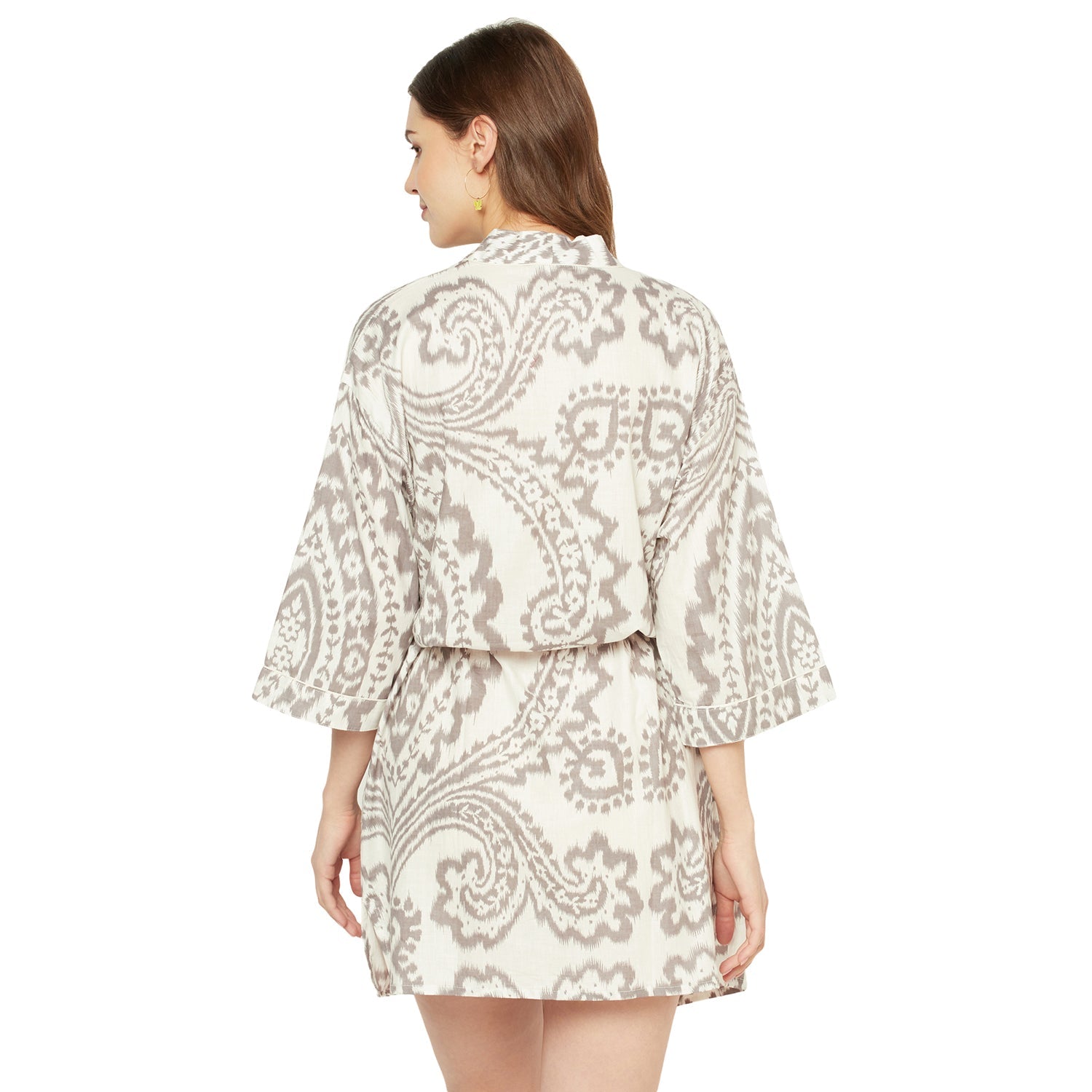 Serene Haven Cotton Kimono Robe - 100% Cotton