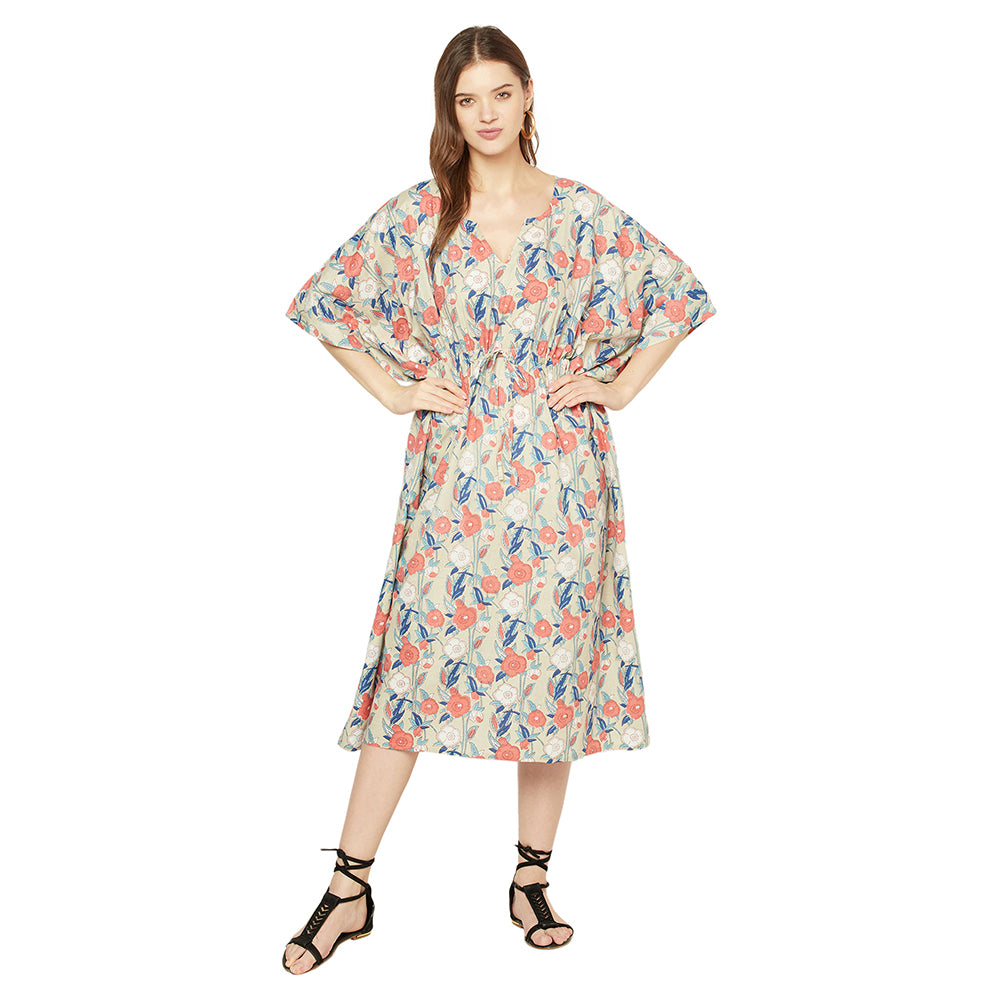 Petal Paradise Cotton Kaftan - 100% Cotton
