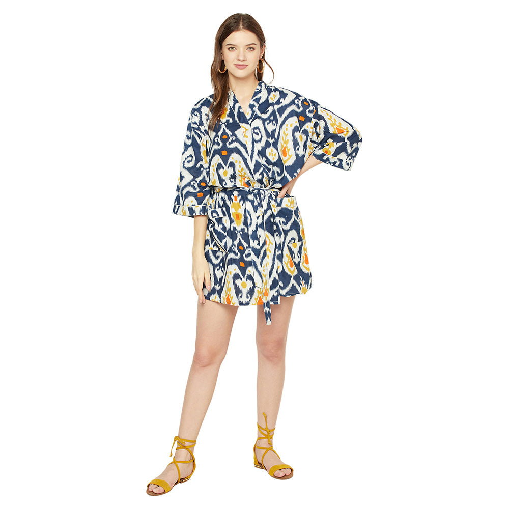 Relaxing Radiance Cotton Kimono Robe