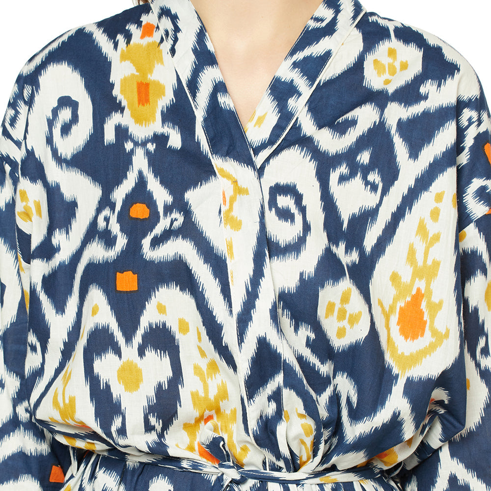 Relaxing Radiance Cotton Kimono Robe