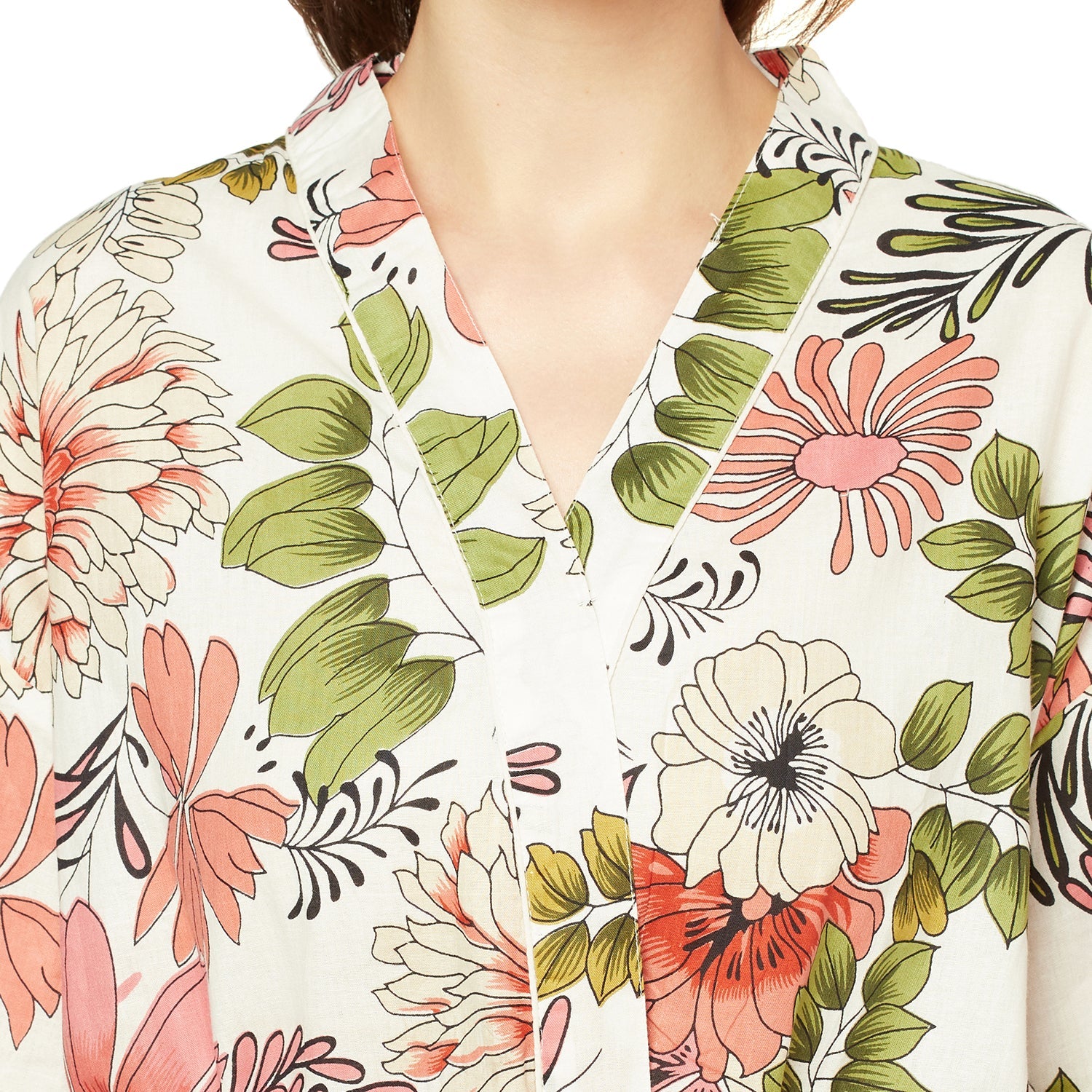 Calm Retreat Cotton Kimono Robe - 100% Cotton