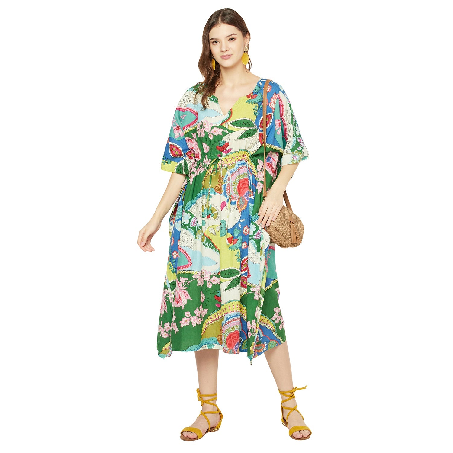 Floral Mosaic - 100% Cotton Kaftan