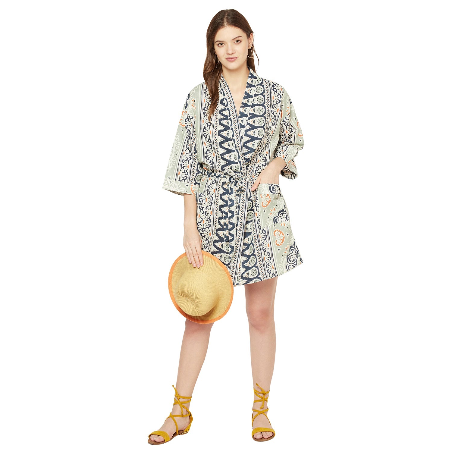 Frida's Allure - 100% Cotton Kimono Robe