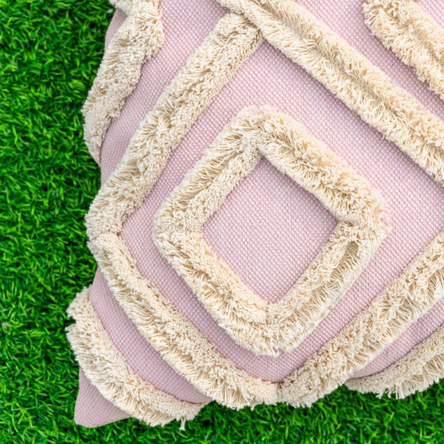 Textures & Tassels Wool Cushion Cover - Handwoven