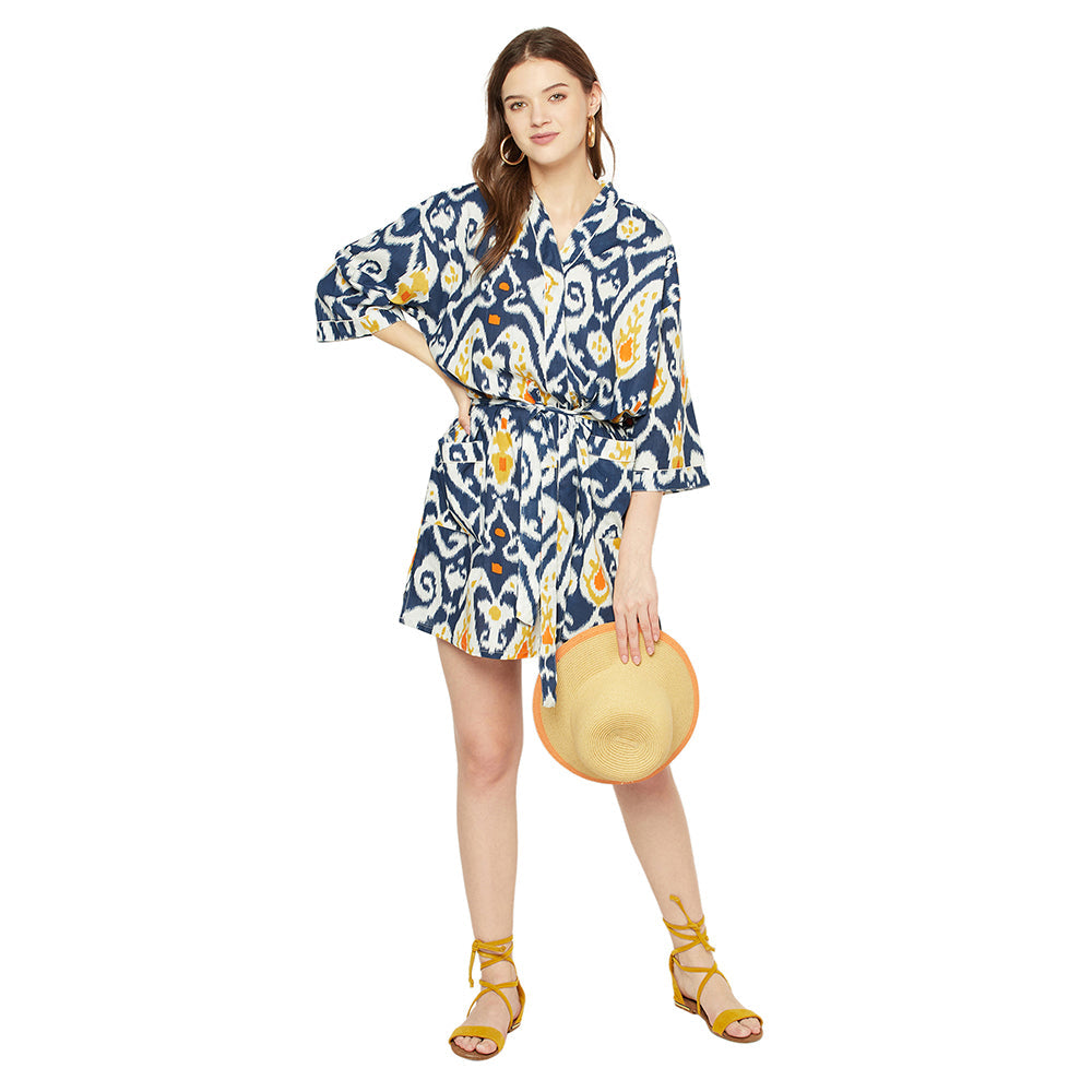 Relaxing Radiance Cotton Kimono Robe