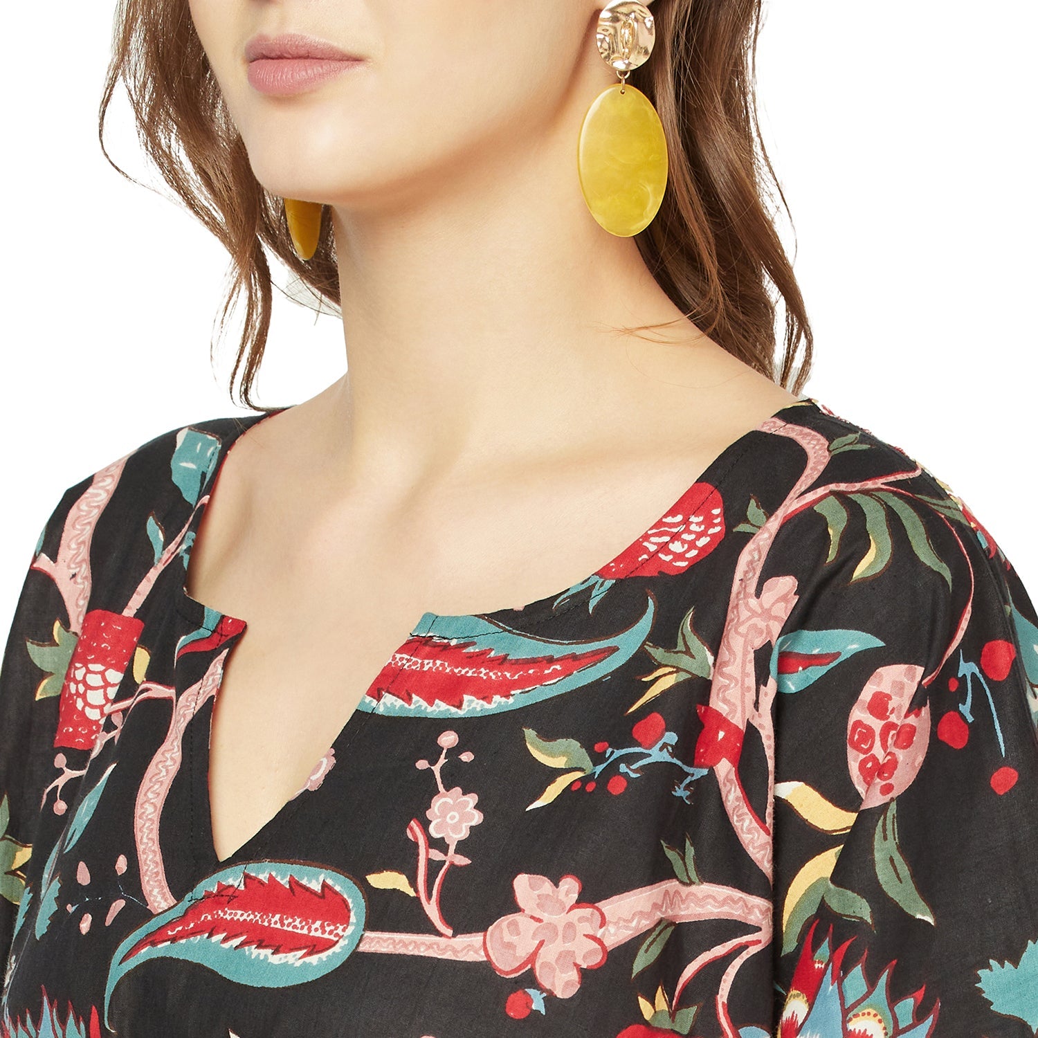 Midnight Blooms - 100% Cotton Kaftan