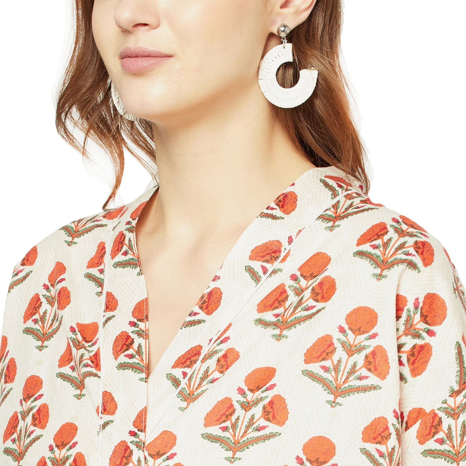 Red Blooms - 100% Cotton Kimono Robe