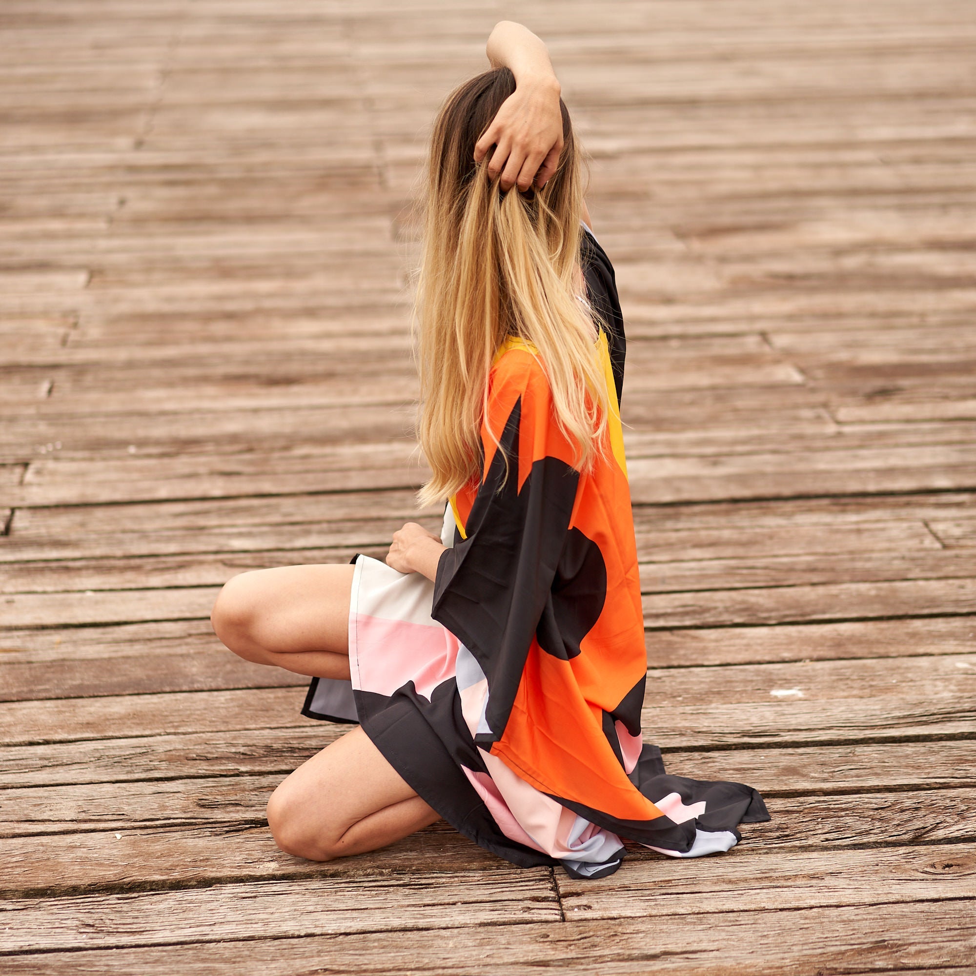 Bold Boho Silk Kaftan | Artistic Chic