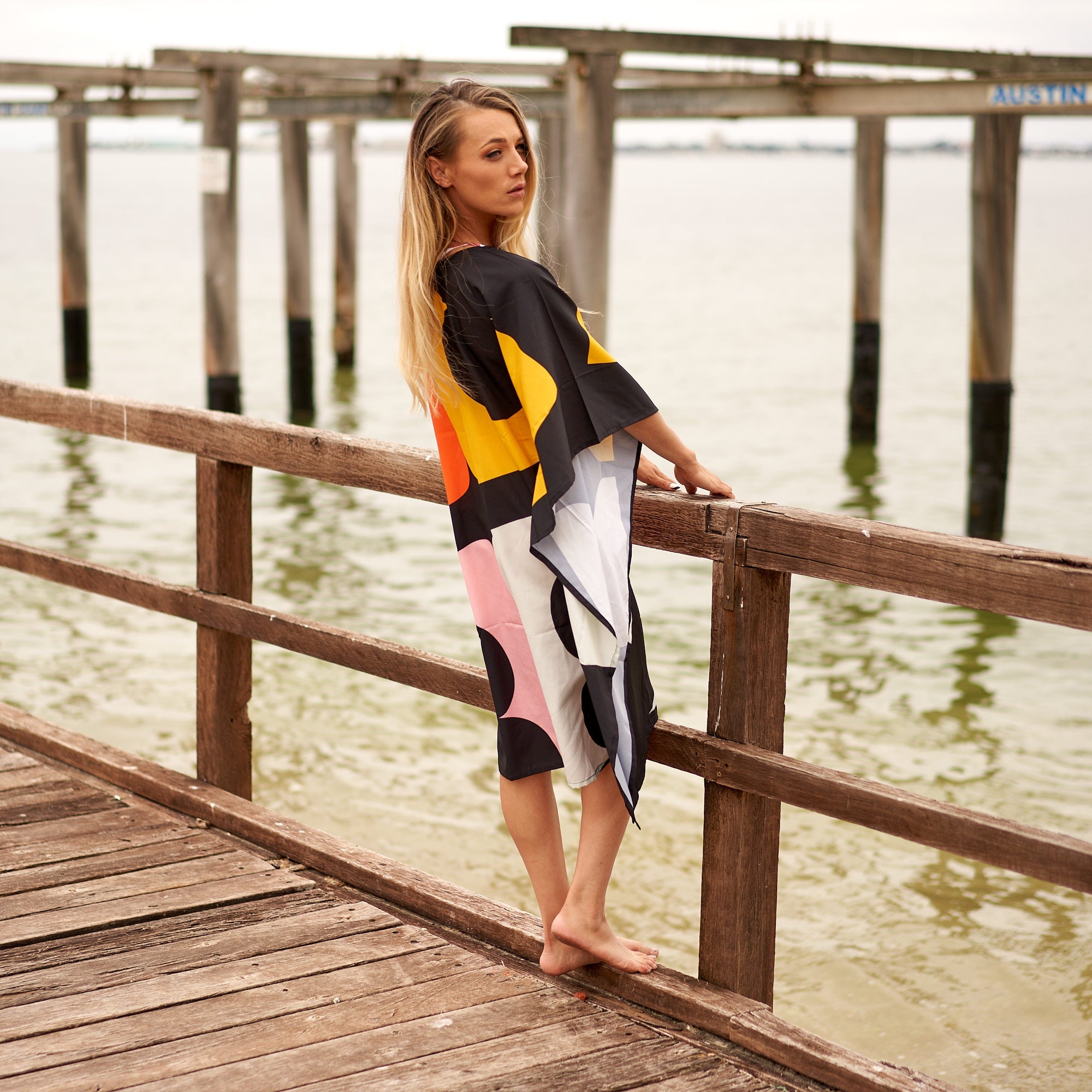 Bold Boho Silk Kaftan | Artistic Chic