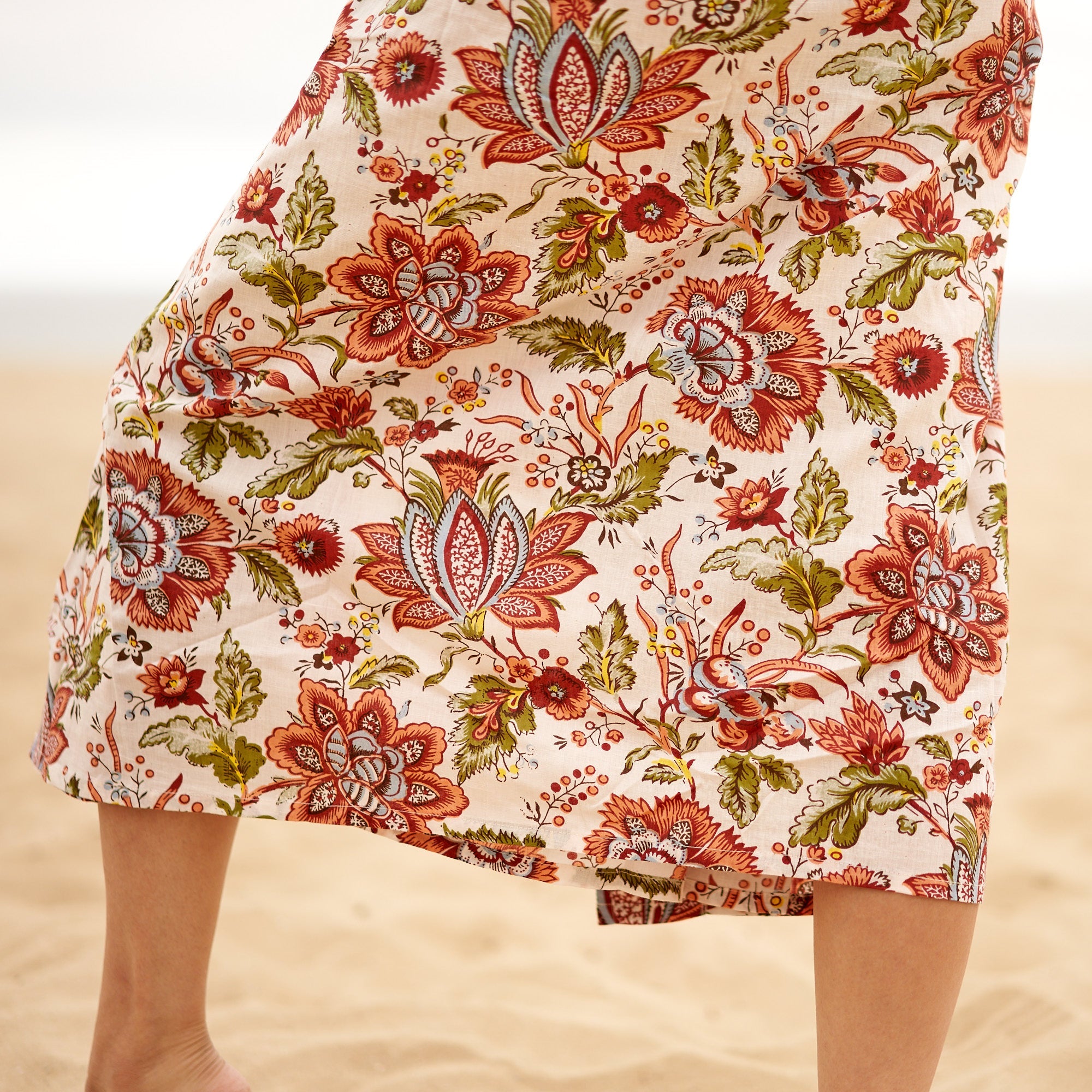 Floral Dreamscape Cotton Kaftan | Whimsical Look