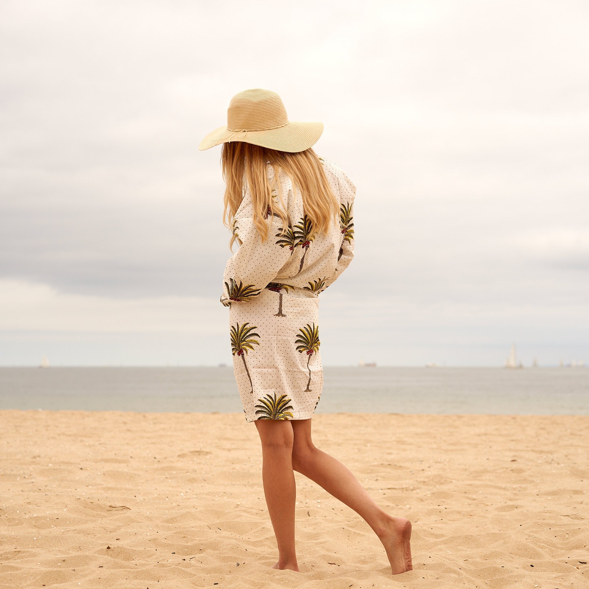 Palm Beach Cotton Kimono Robe | Lightweight