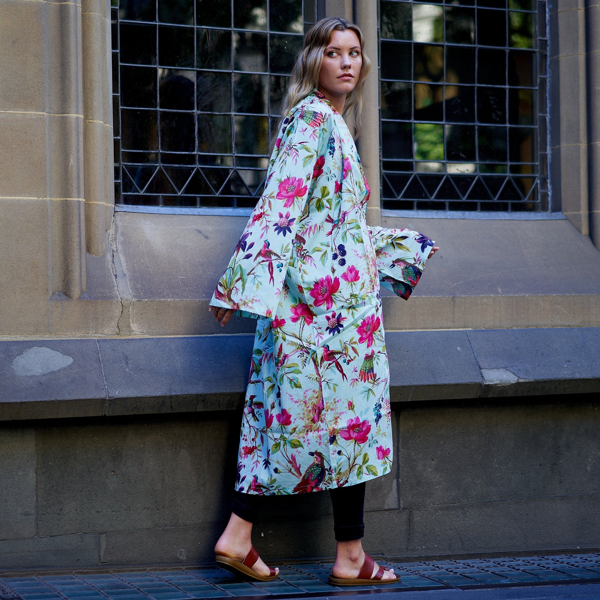 Tranquil Retreat Cotton Kimono Robe