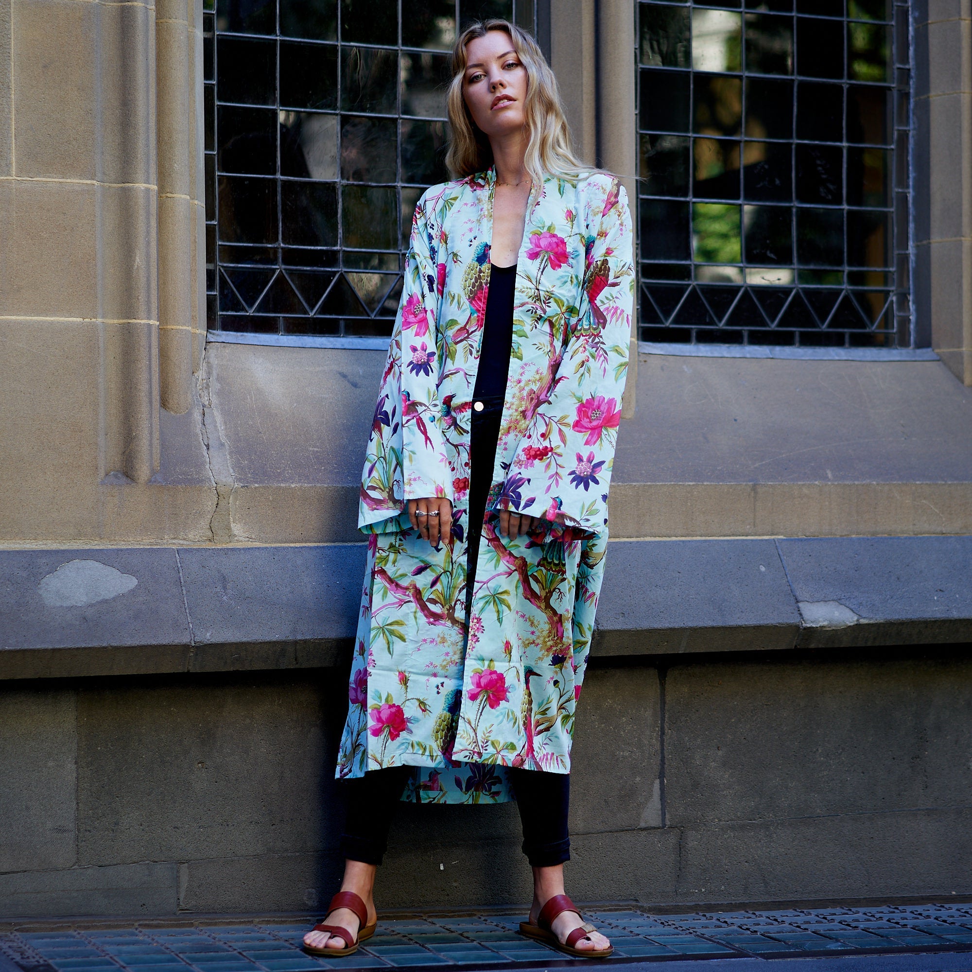 Tranquil Retreat Cotton Kimono Robe