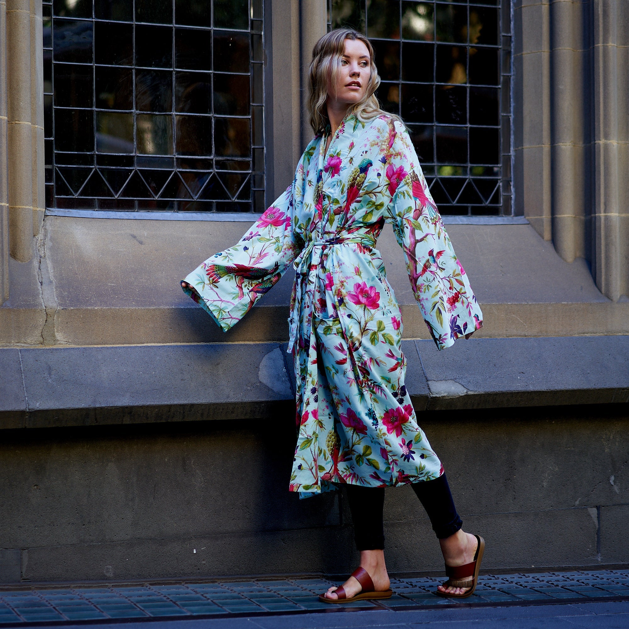Tranquil Retreat Cotton Kimono Robe