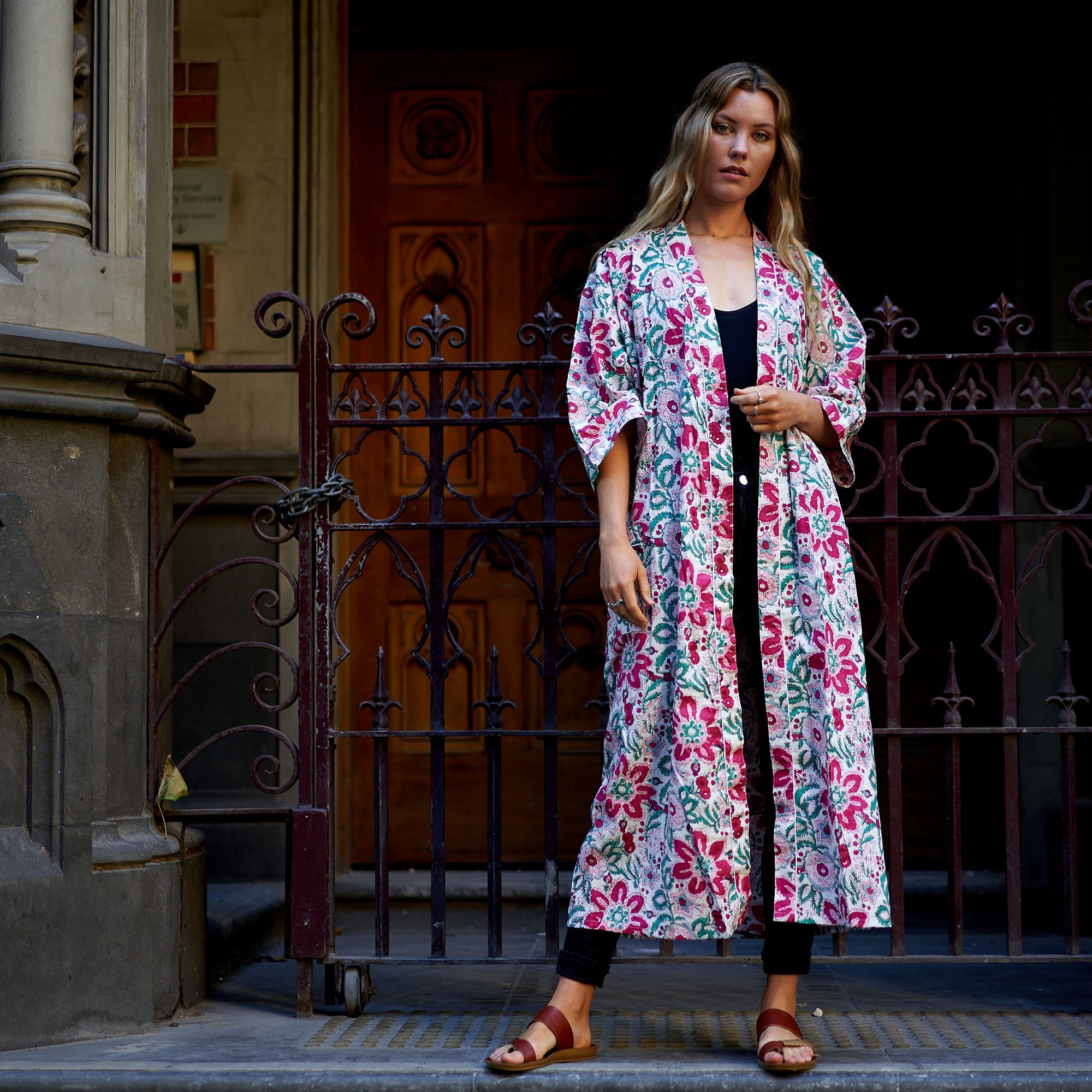 Summer Retreat 100% Cotton Kimono Robe