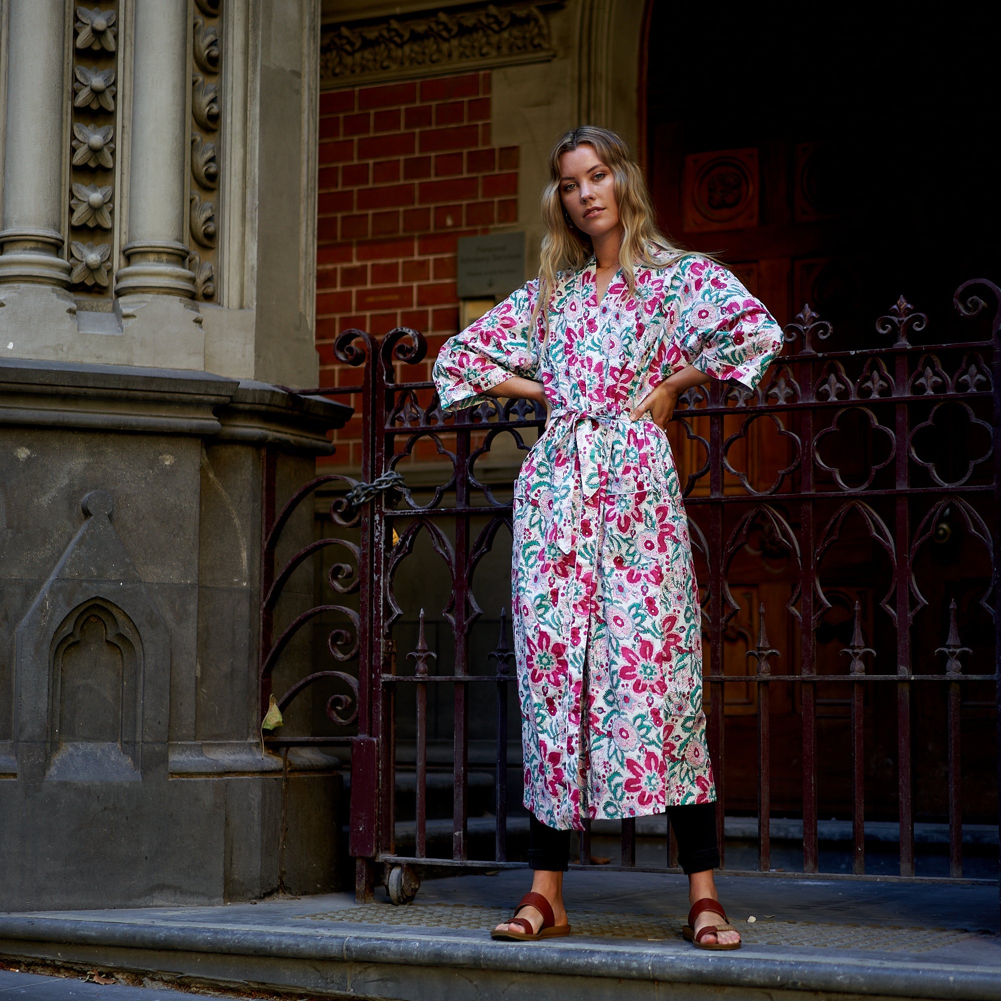 Summer Retreat 100% Cotton Kimono Robe