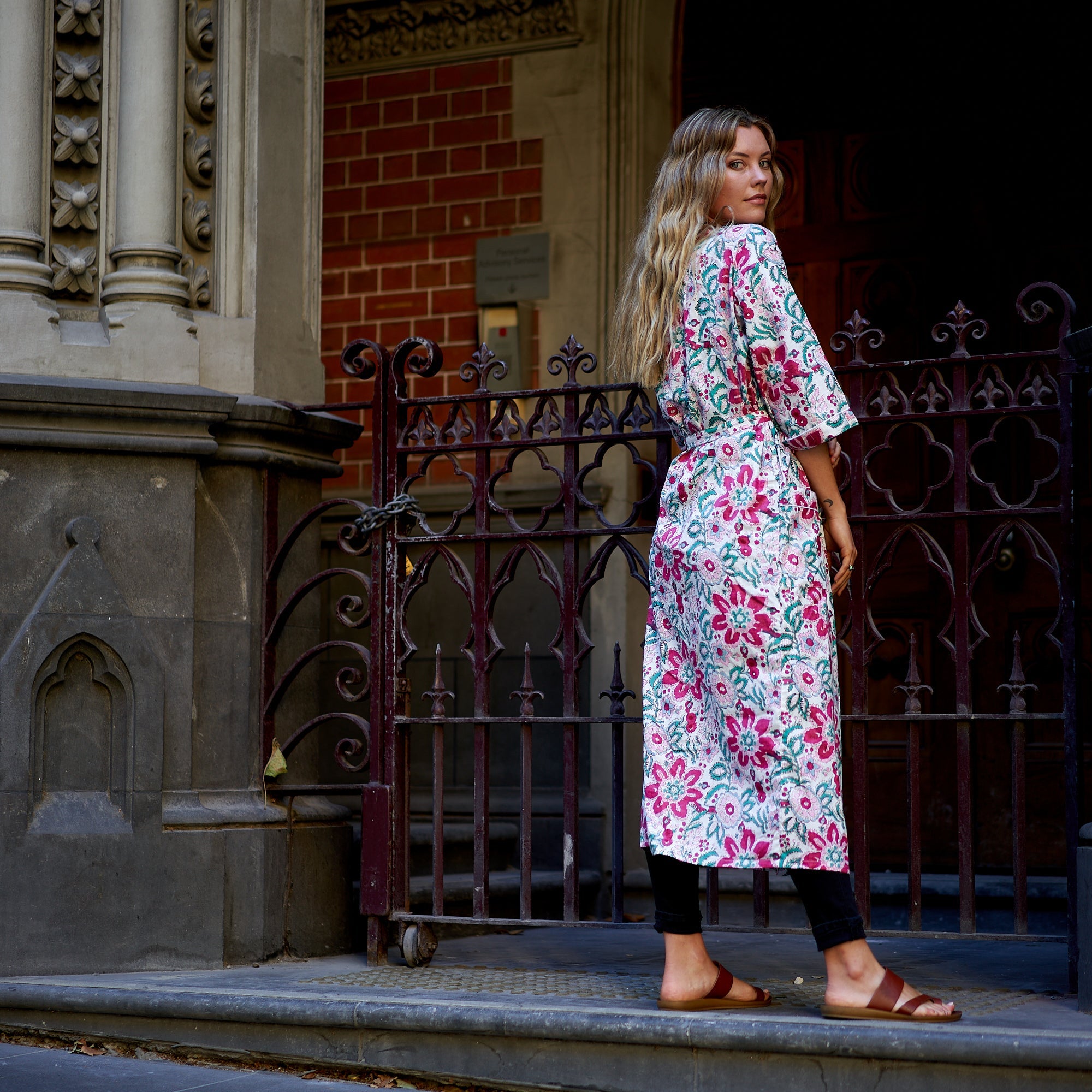 Summer Retreat 100% Cotton Kimono Robe