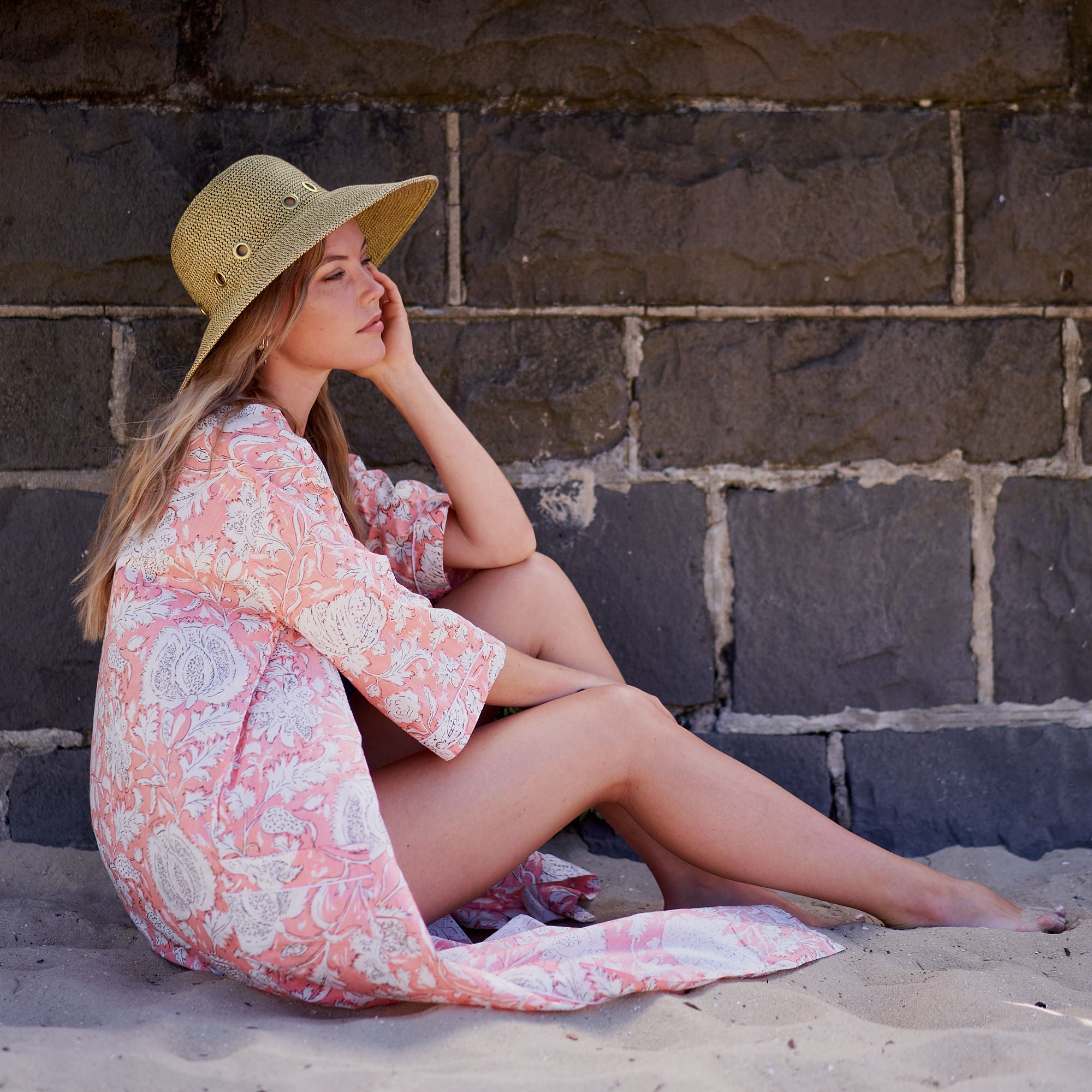 Island Romance Cotton Kimono Robe
