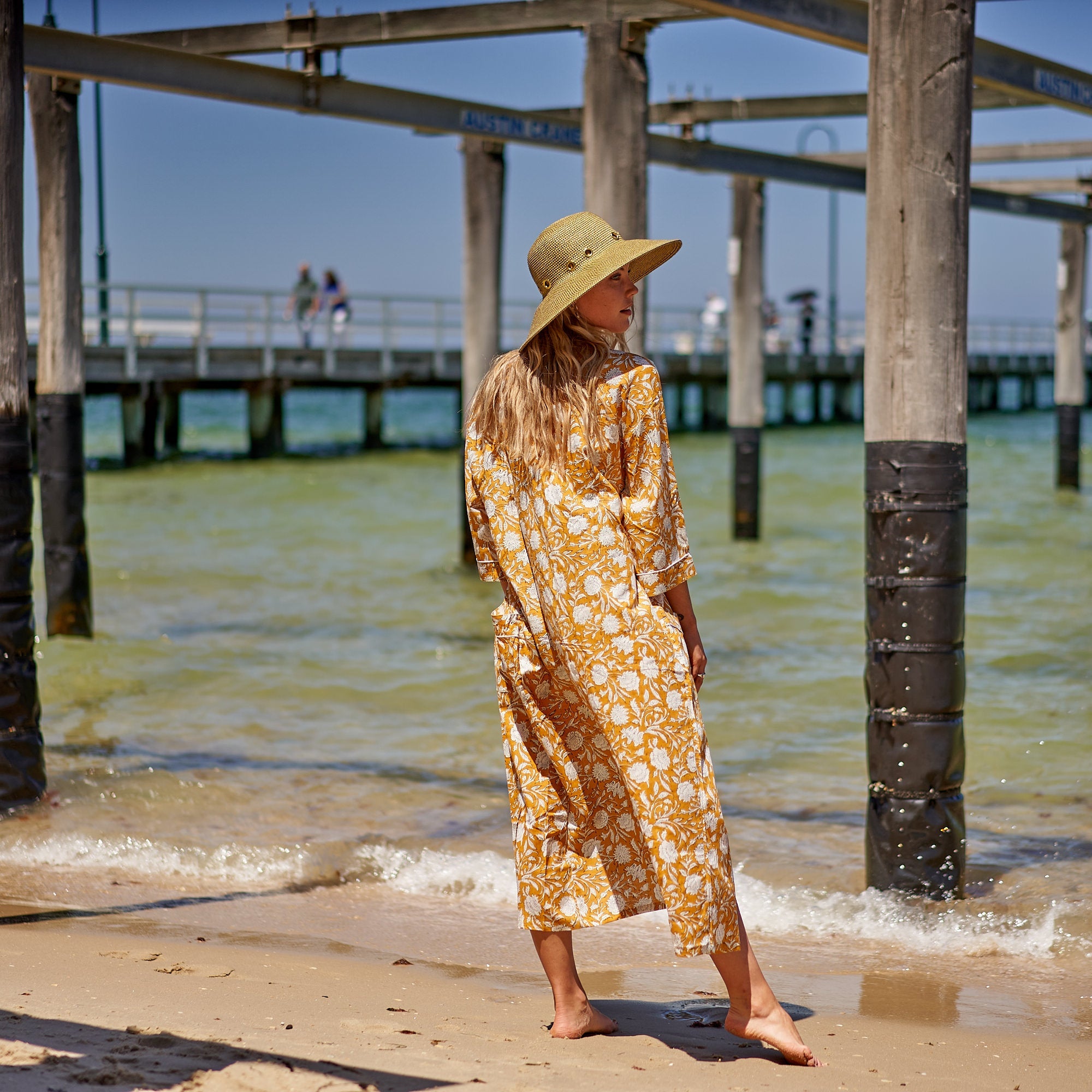Sunny Daze 100% Cotton Kimono Robe