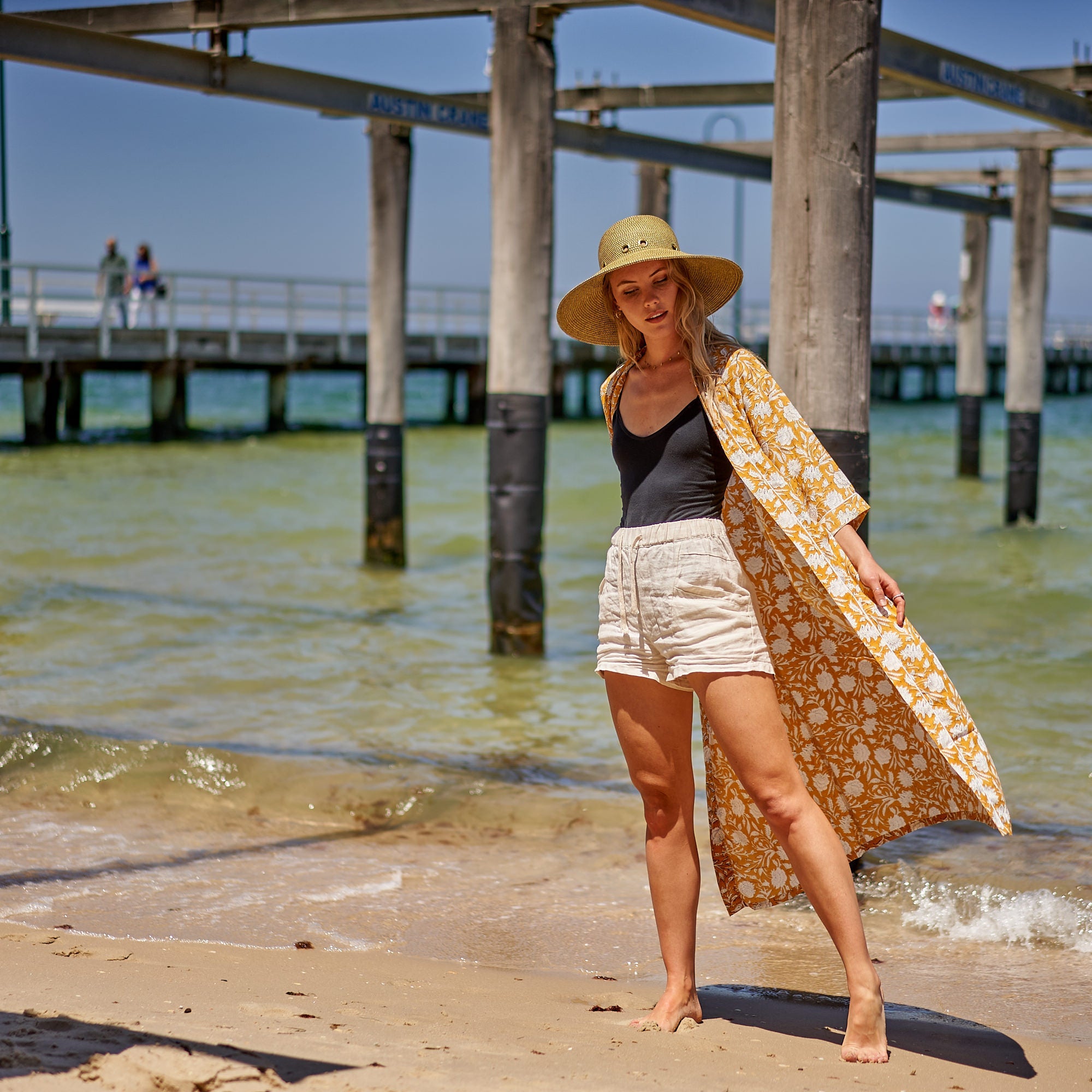 Sunny Daze 100% Cotton Kimono Robe