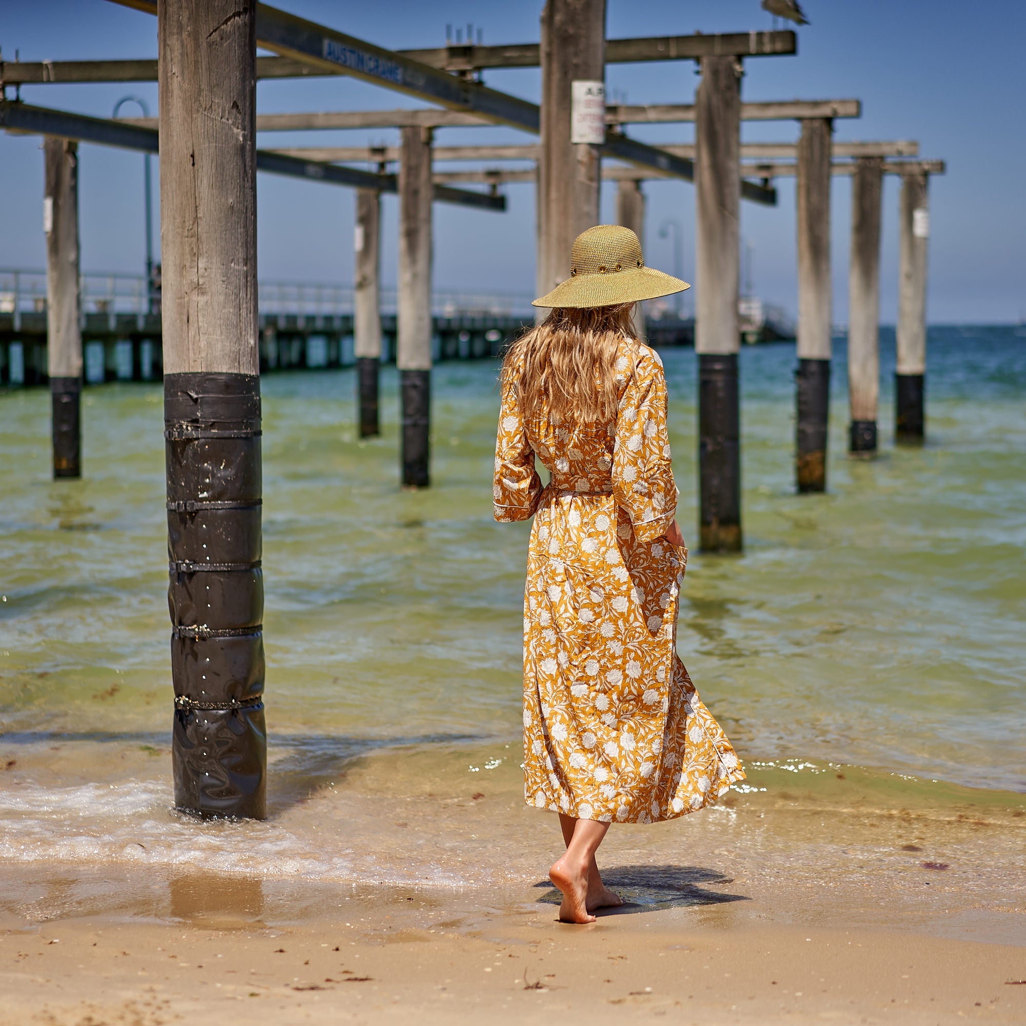 Sunny Daze 100% Cotton Kimono Robe