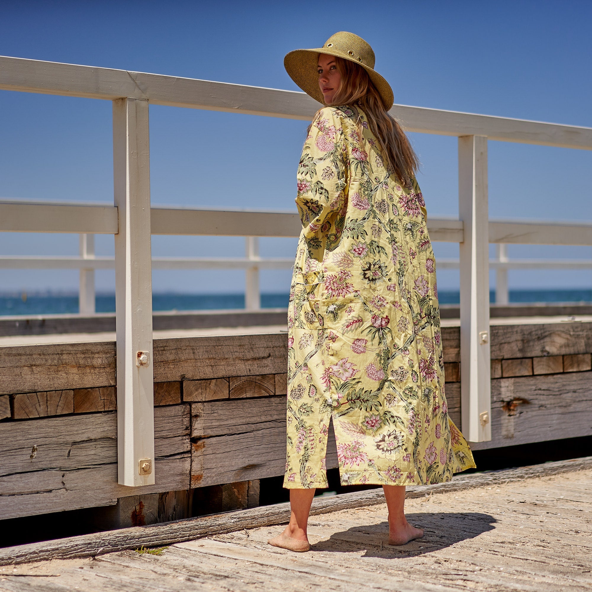 Take Me To The Beach Cotton Kimono Robe