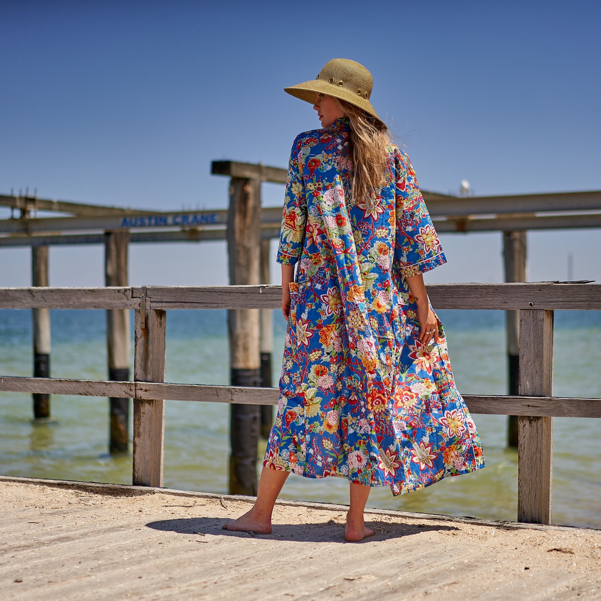 Summer Serenade 100% Cotton Kimono Robe