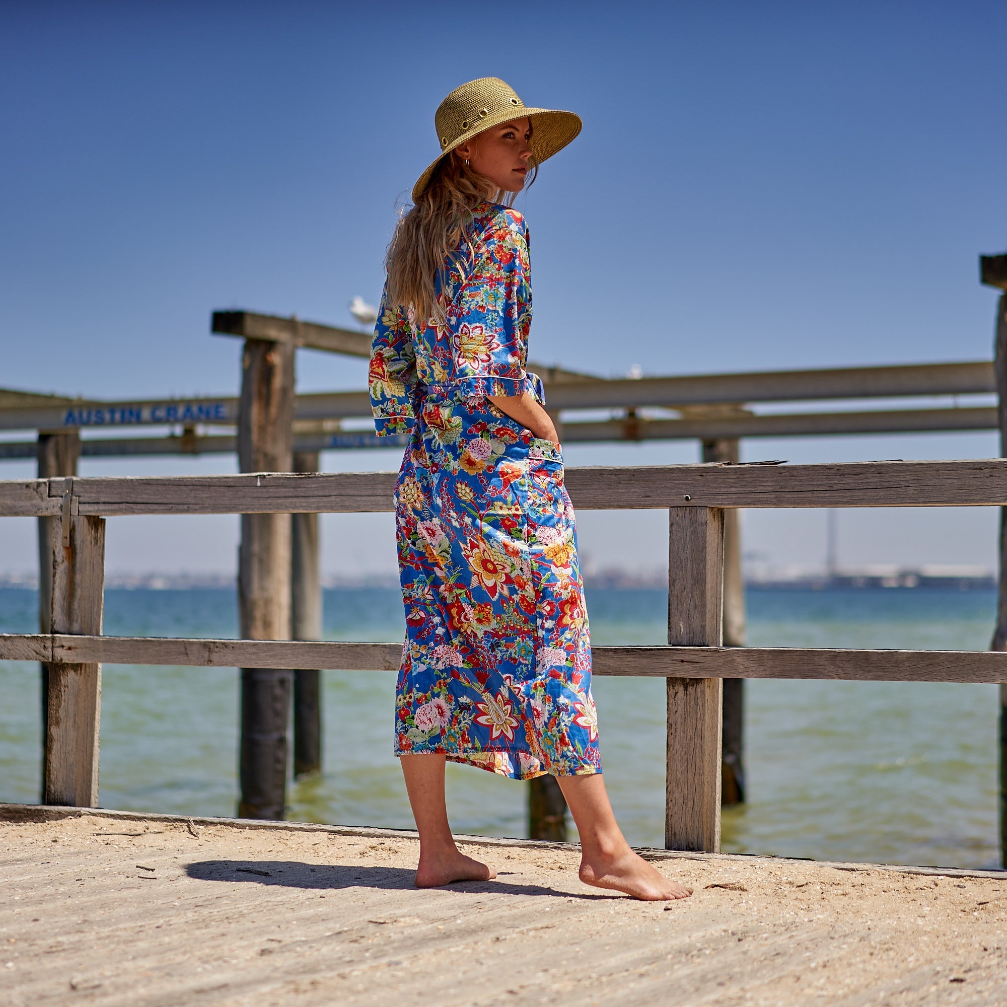Summer Serenade 100% Cotton Kimono Robe
