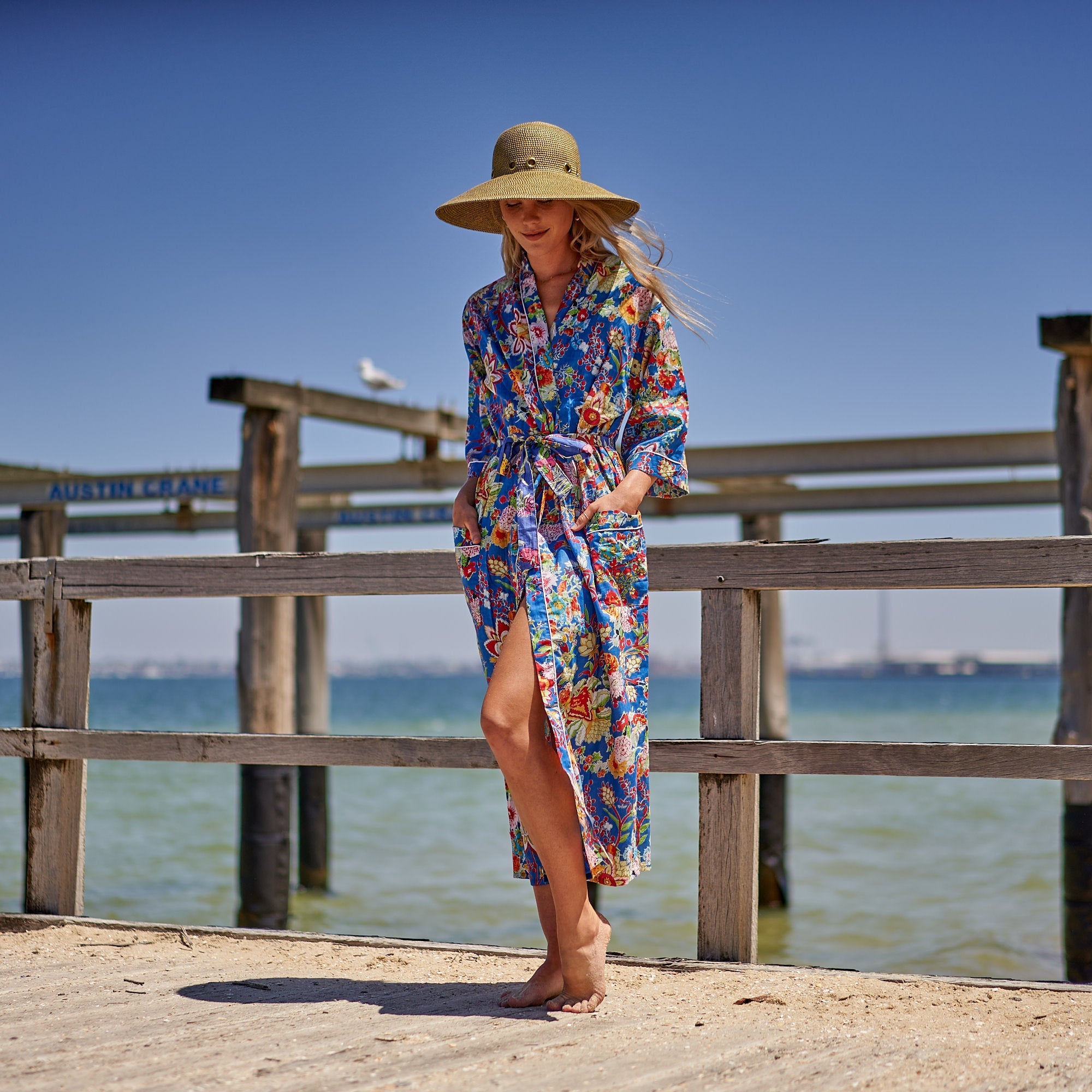 Summer Serenade 100% Cotton Kimono Robe