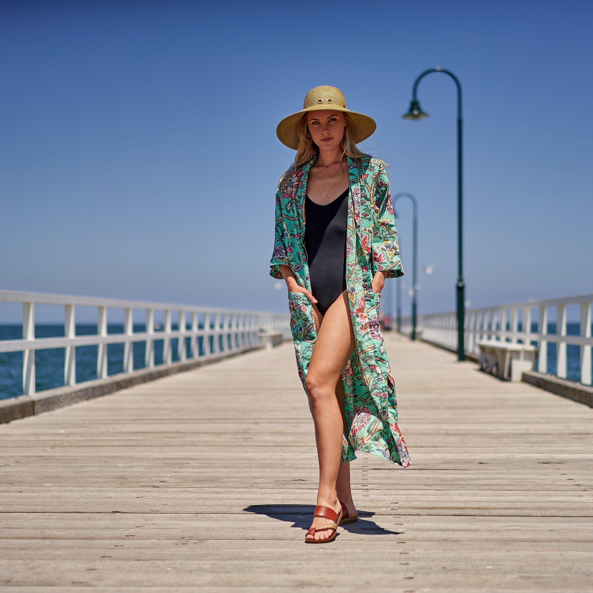 Weekend Escapades 100% Cotton Kimono Robe