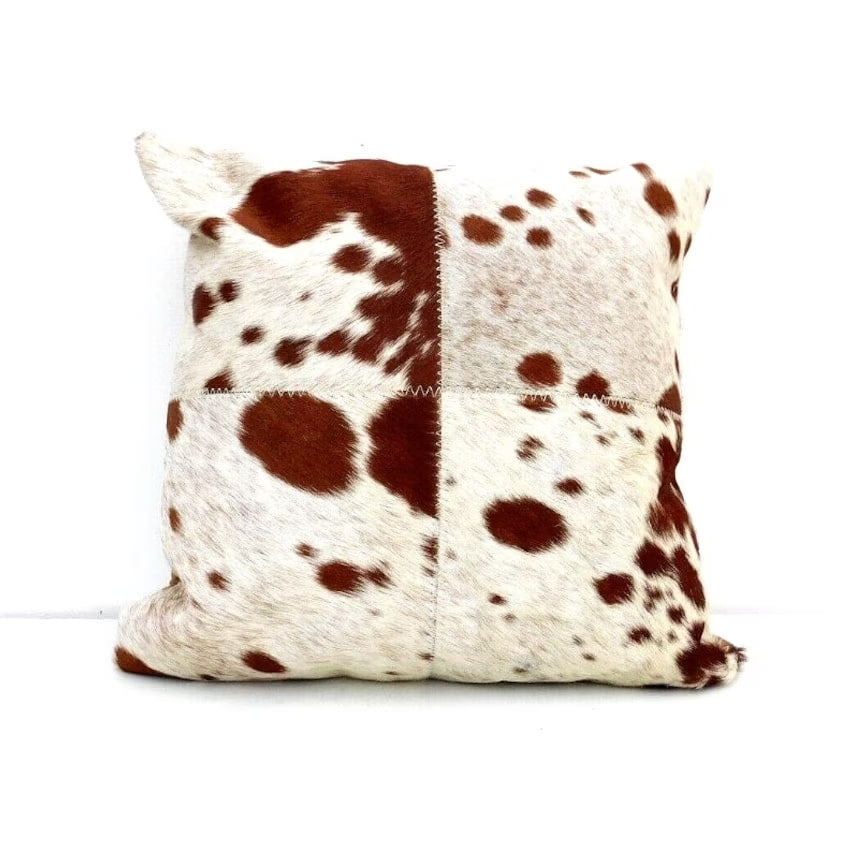 Cowhide Cushion Cover - Brown & Black 40x40cm
