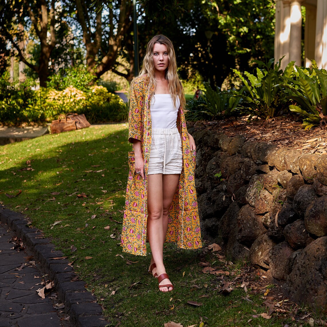 Serenity in Spring 100% Cotton Kimono Robe