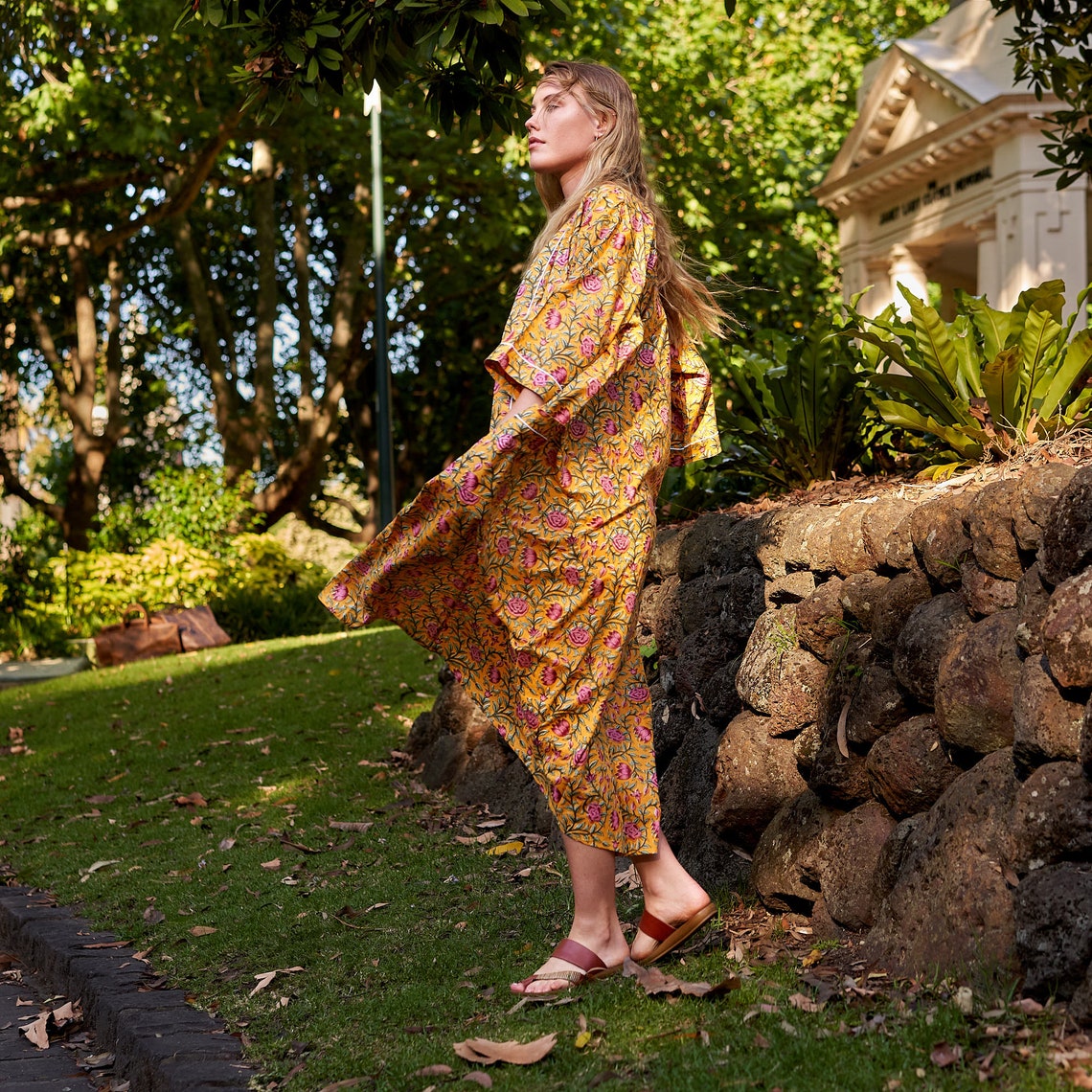 Serenity in Spring 100% Cotton Kimono Robe