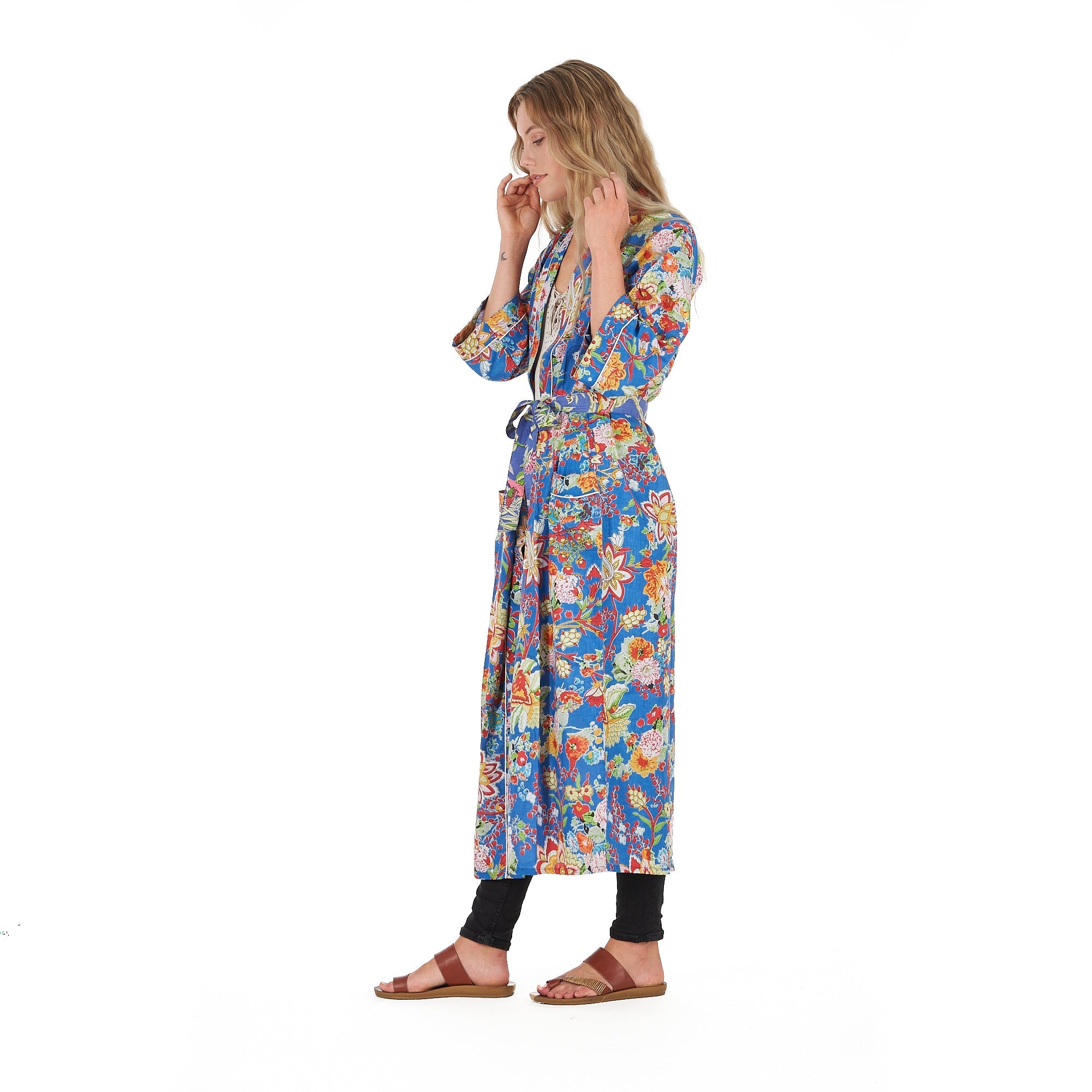 Forever In Blue Cotton Kimono Robe