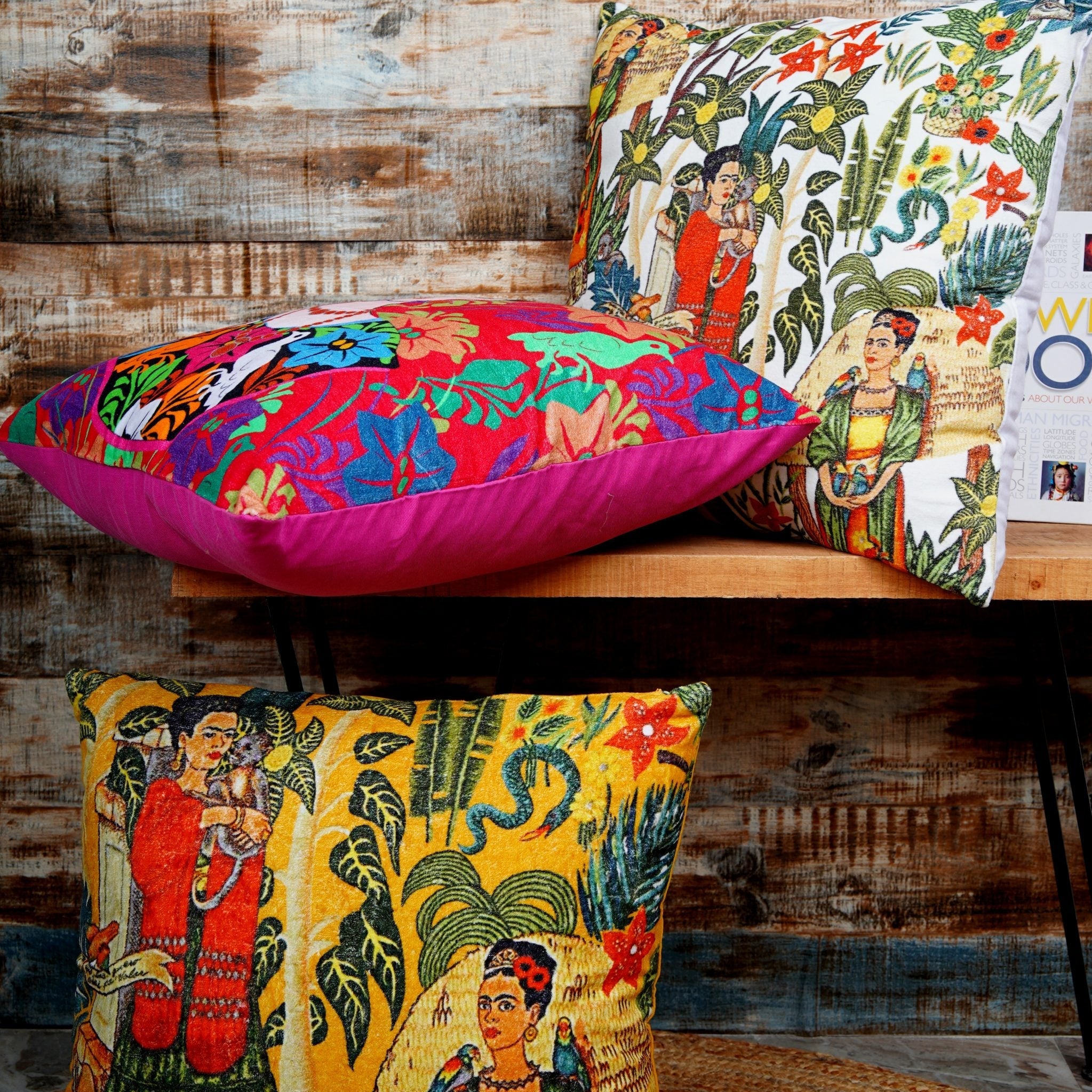 Eclectic Enchantment - Cotton Velvet Cushion Cover