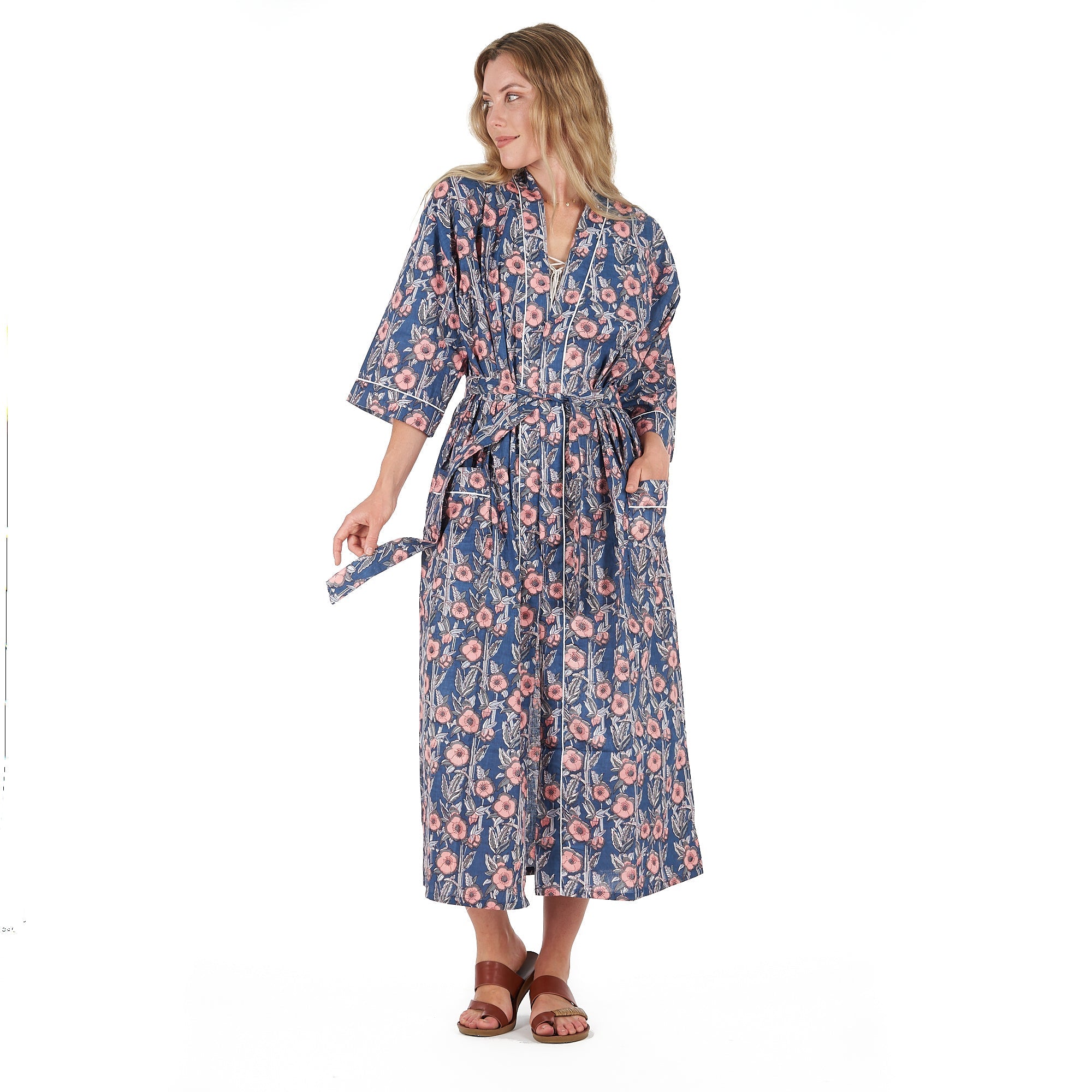 R & R Chic Cotton Kimono Robe