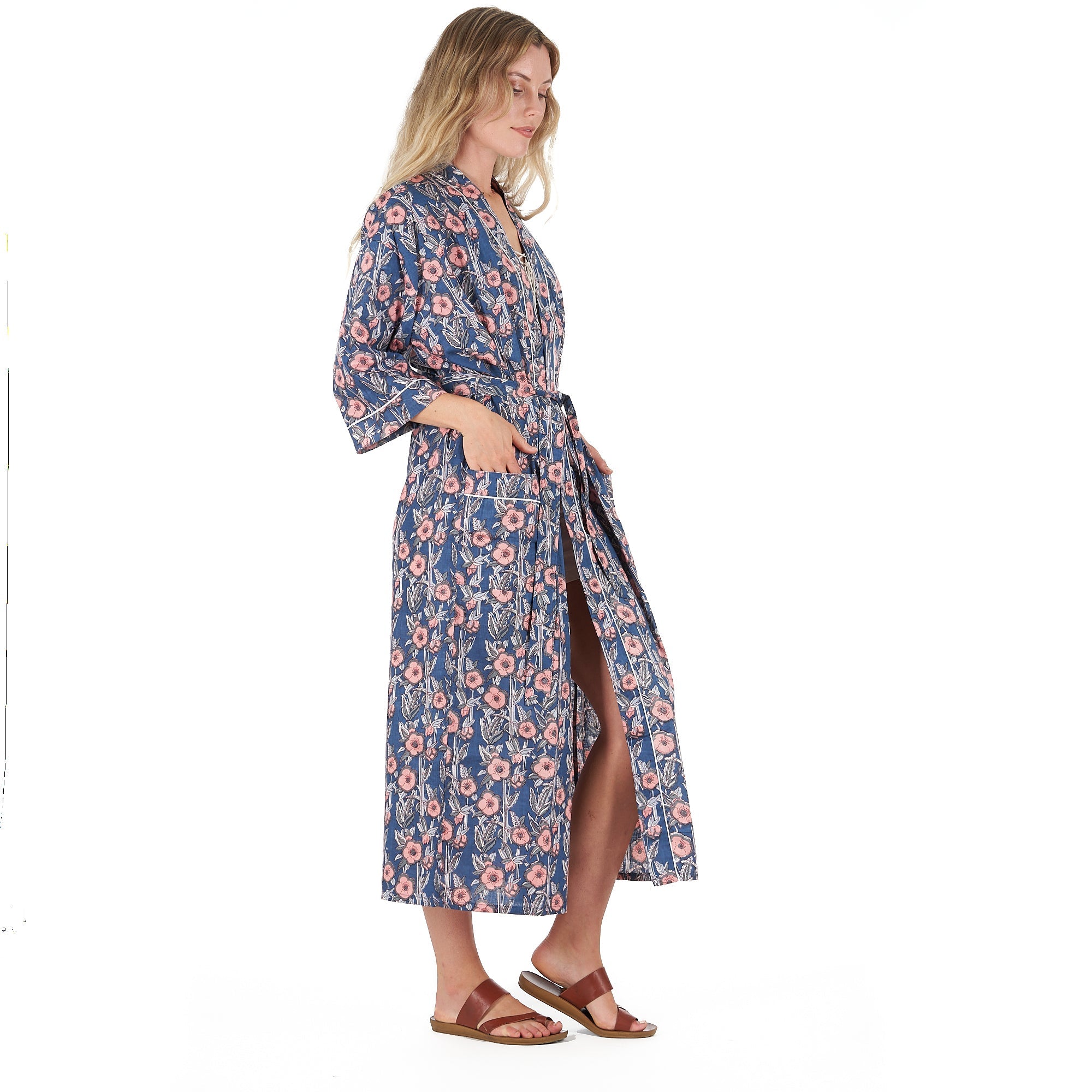 R & R Chic Cotton Kimono Robe