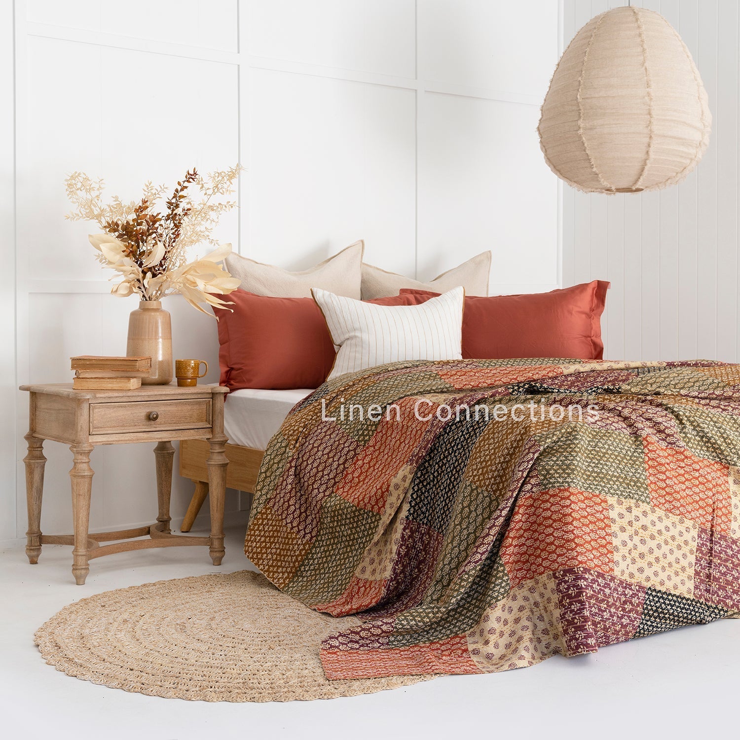 Mixed Signals Boho Eclectica Indian Kantha Quilt