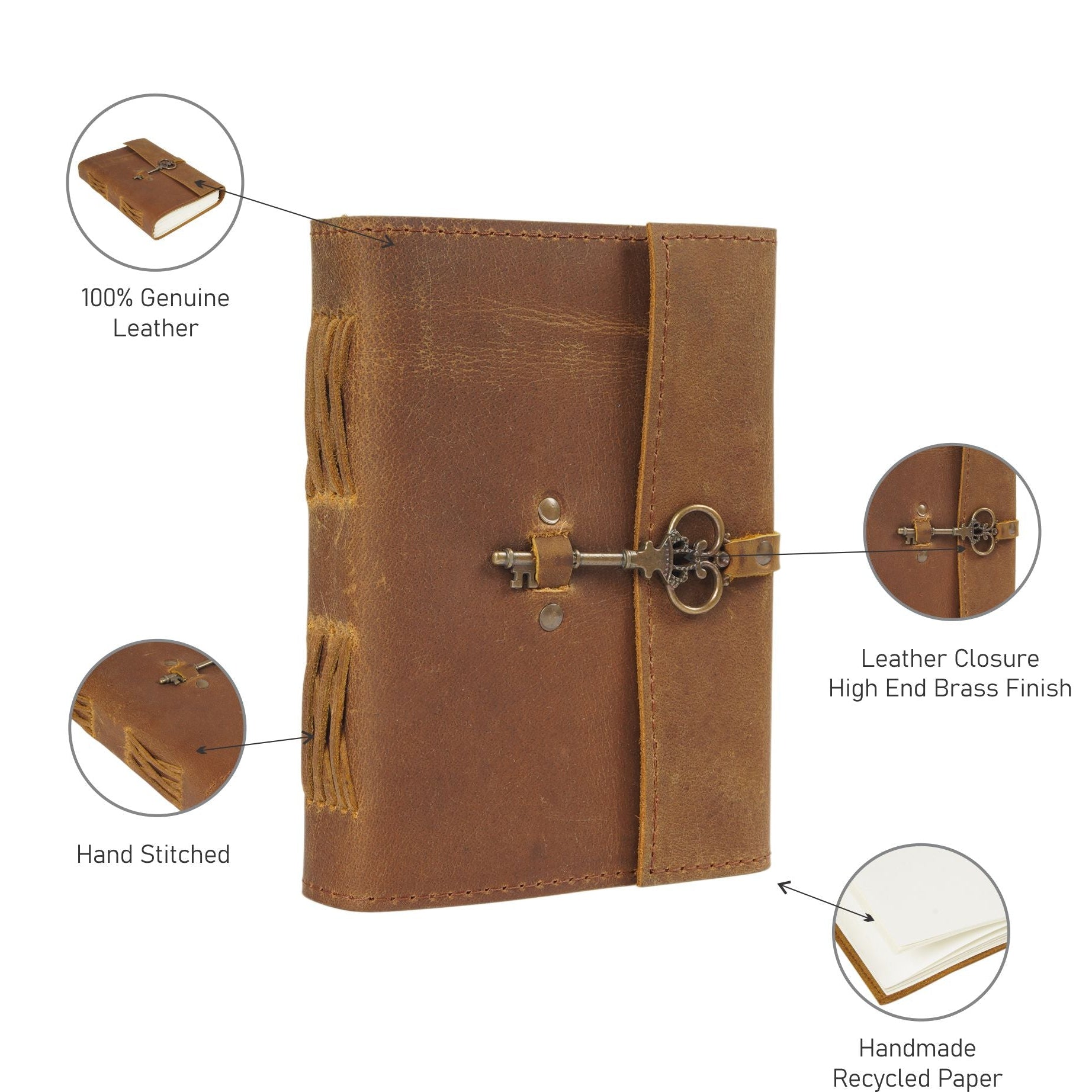 Moonlight Serenade Leather Journal