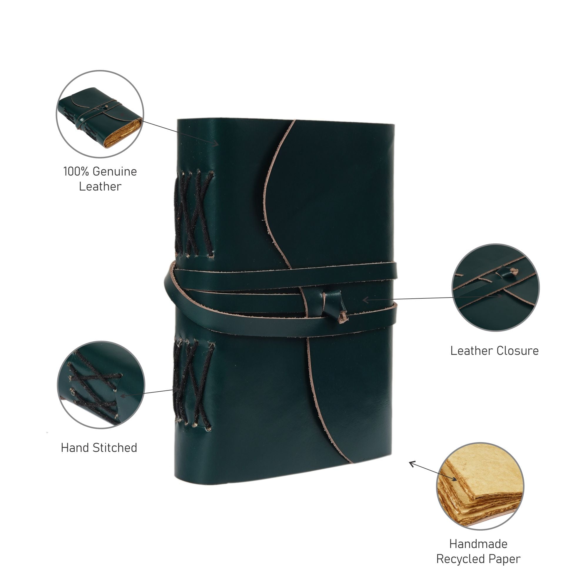 Enchanted Explorer's Leather Journal Book