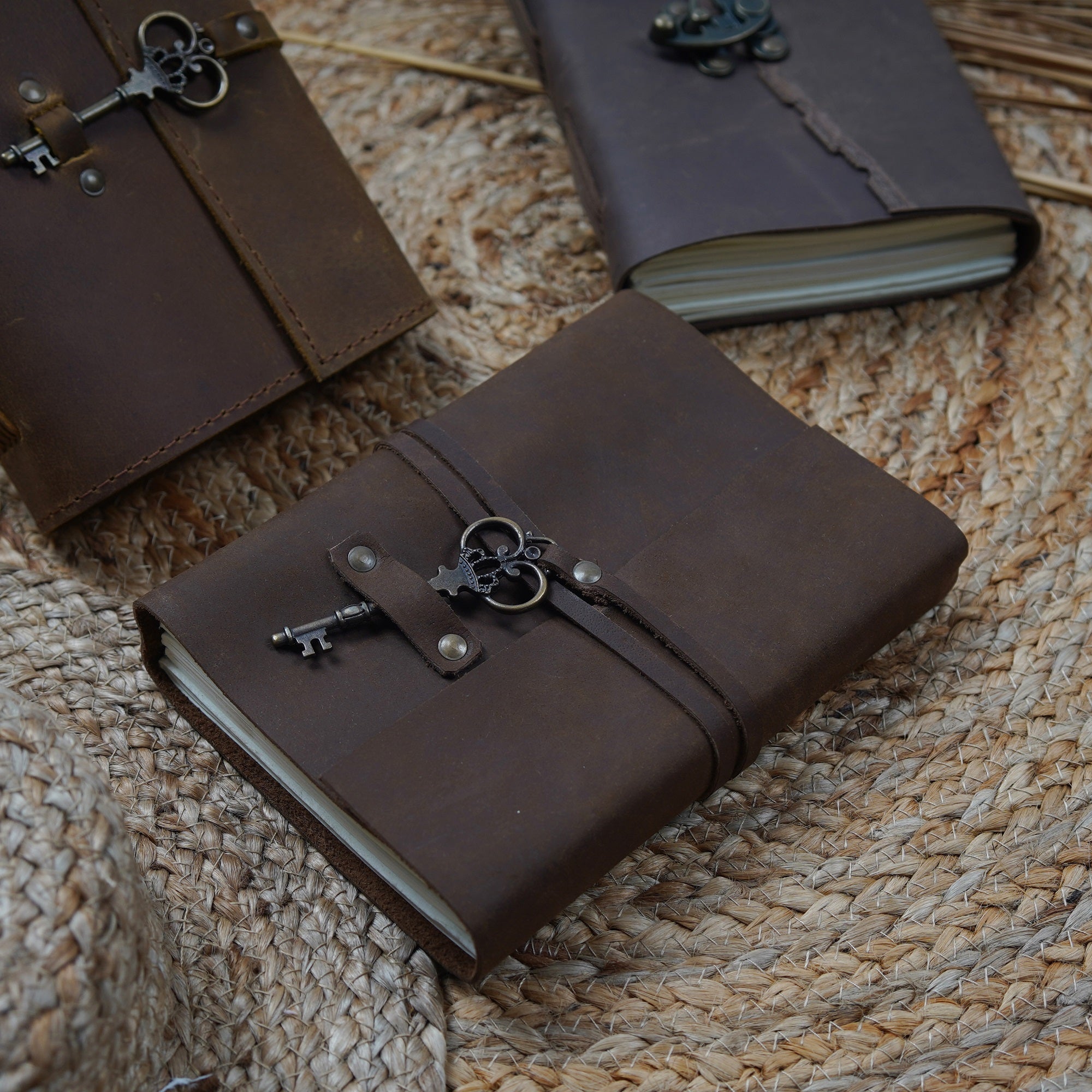 Key to Paradise Vintage Leather Journal