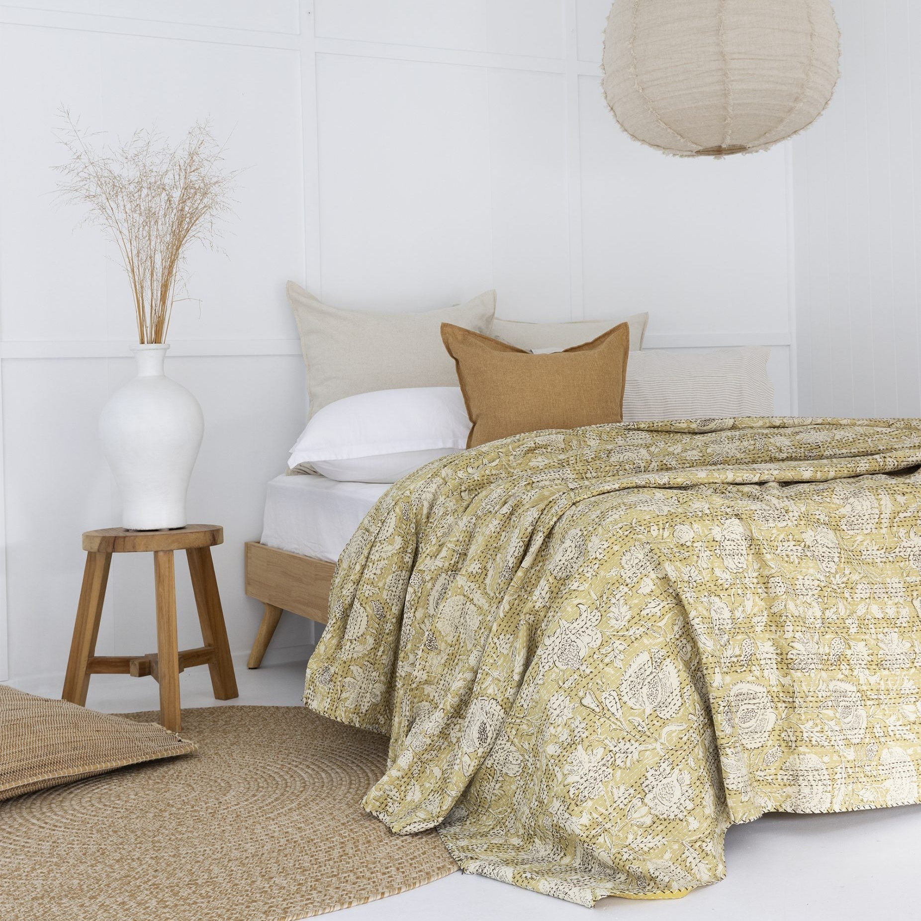 Memphis Kantha Quilt Throw – Indian Bedspread