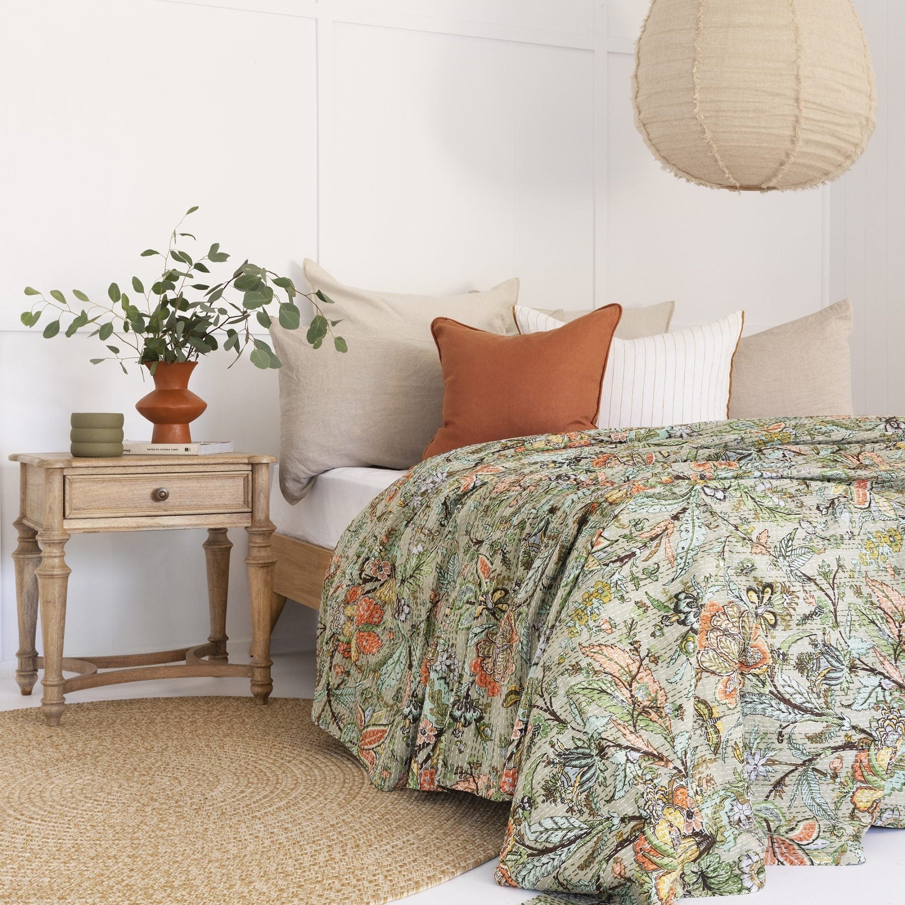 Esha Indian Kantha Quilt Throw – Unique Duvet