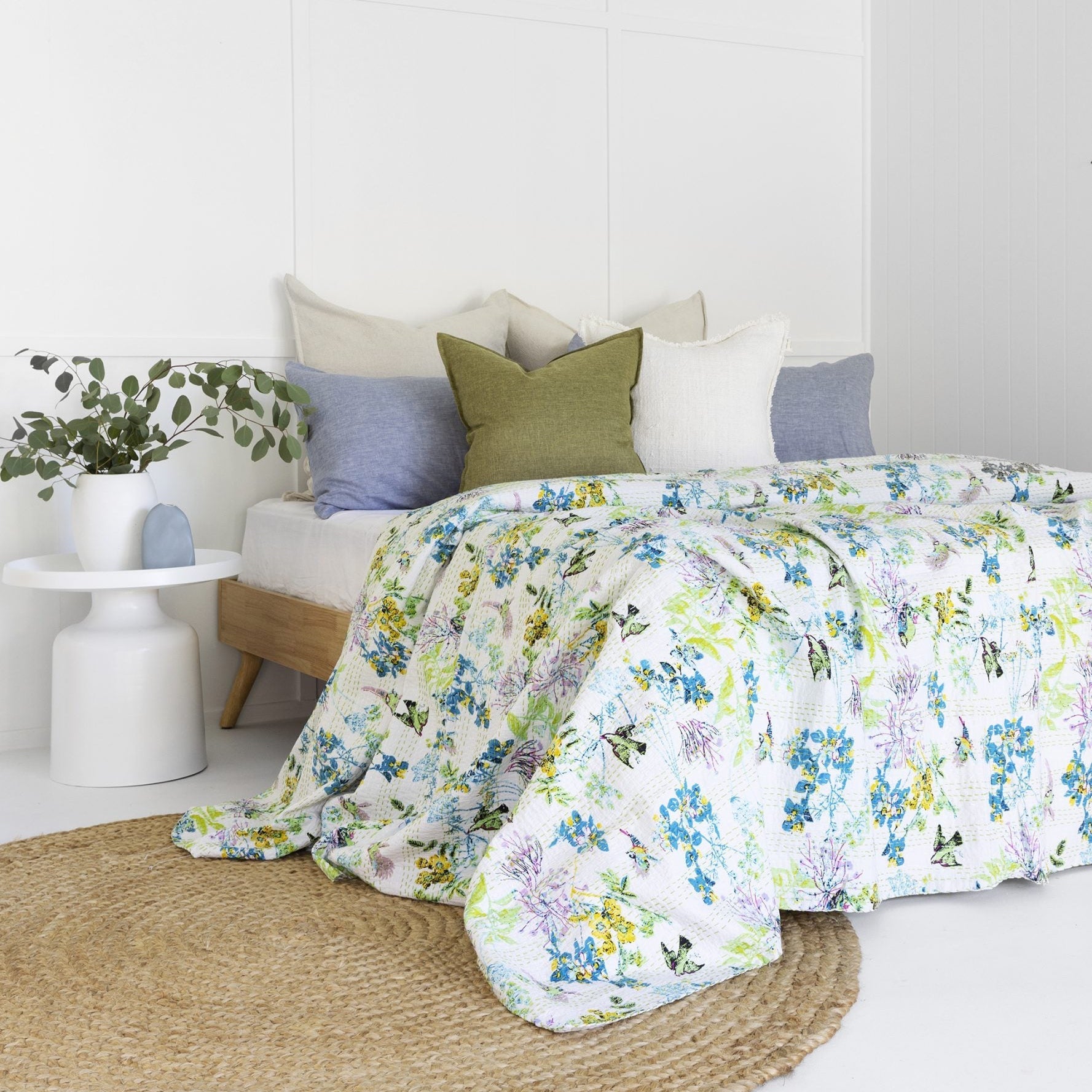 Kia Indian Kantha Quilt Throw – Bedspread Style