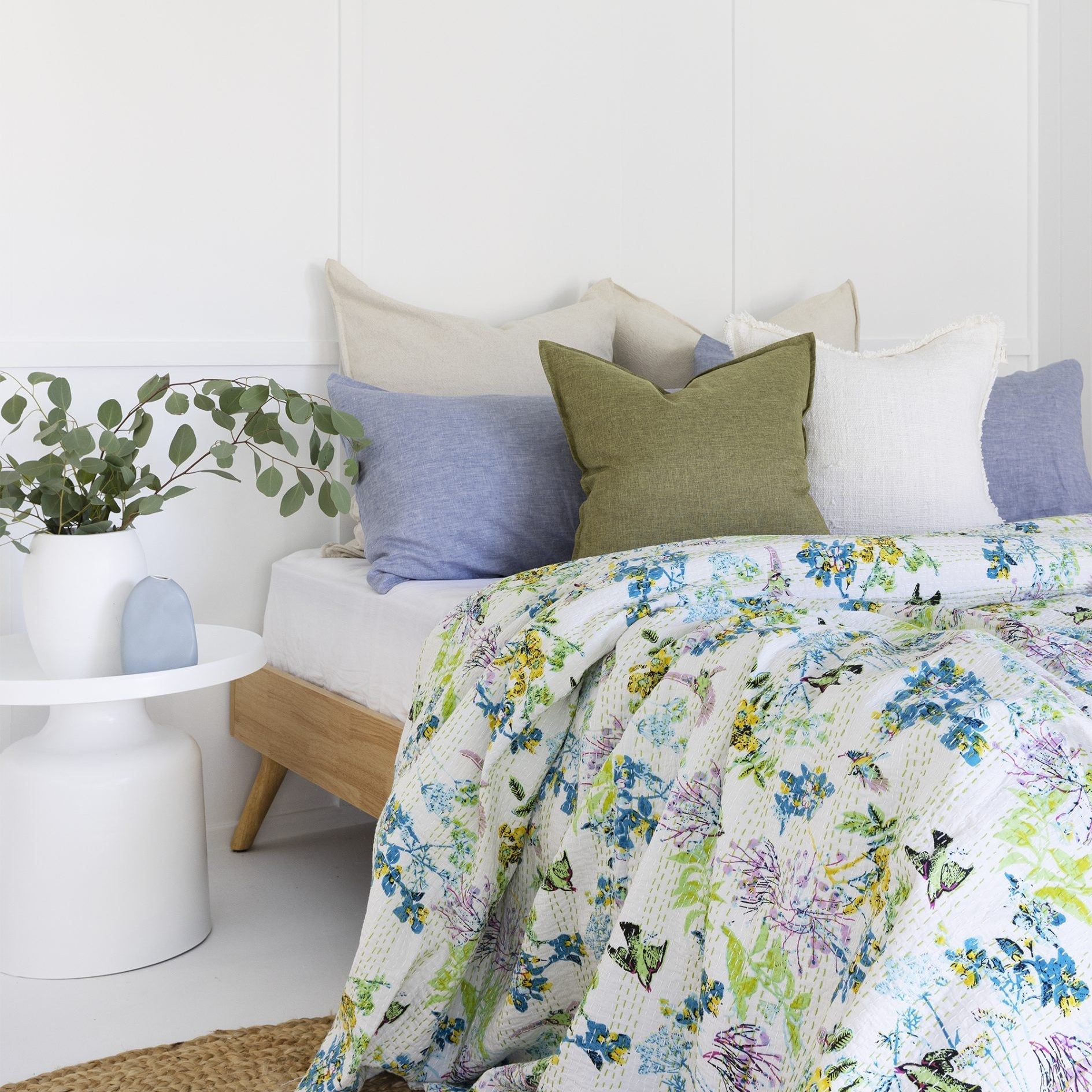Kia Indian Kantha Quilt Throw – Bedspread Style